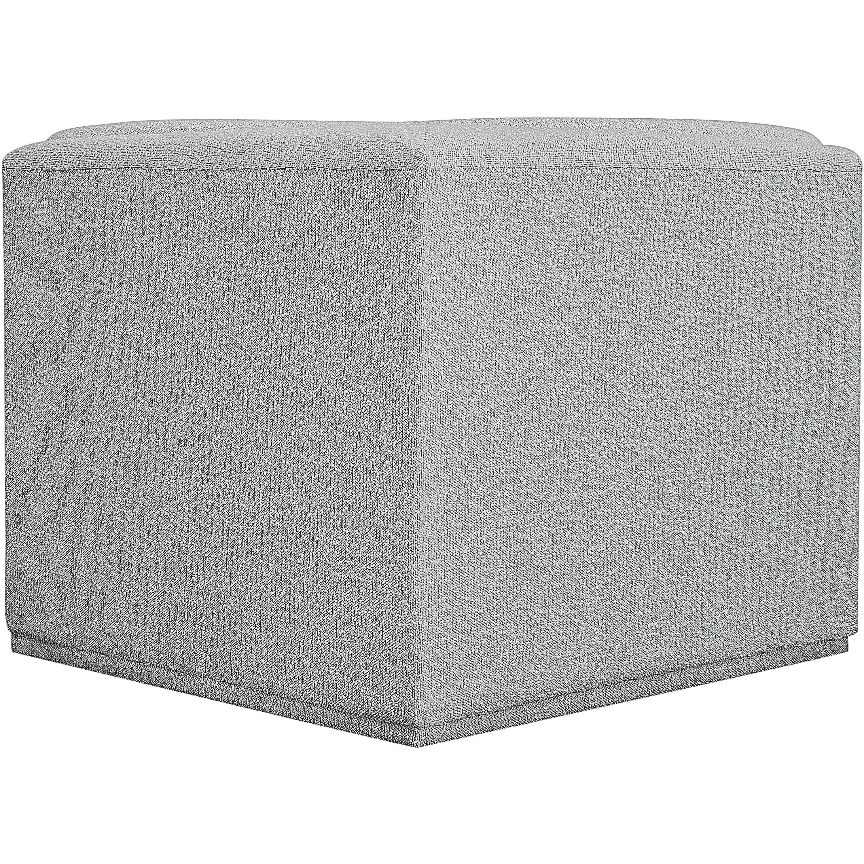 Meridian Ollie Grey Boucle Fabric Corner