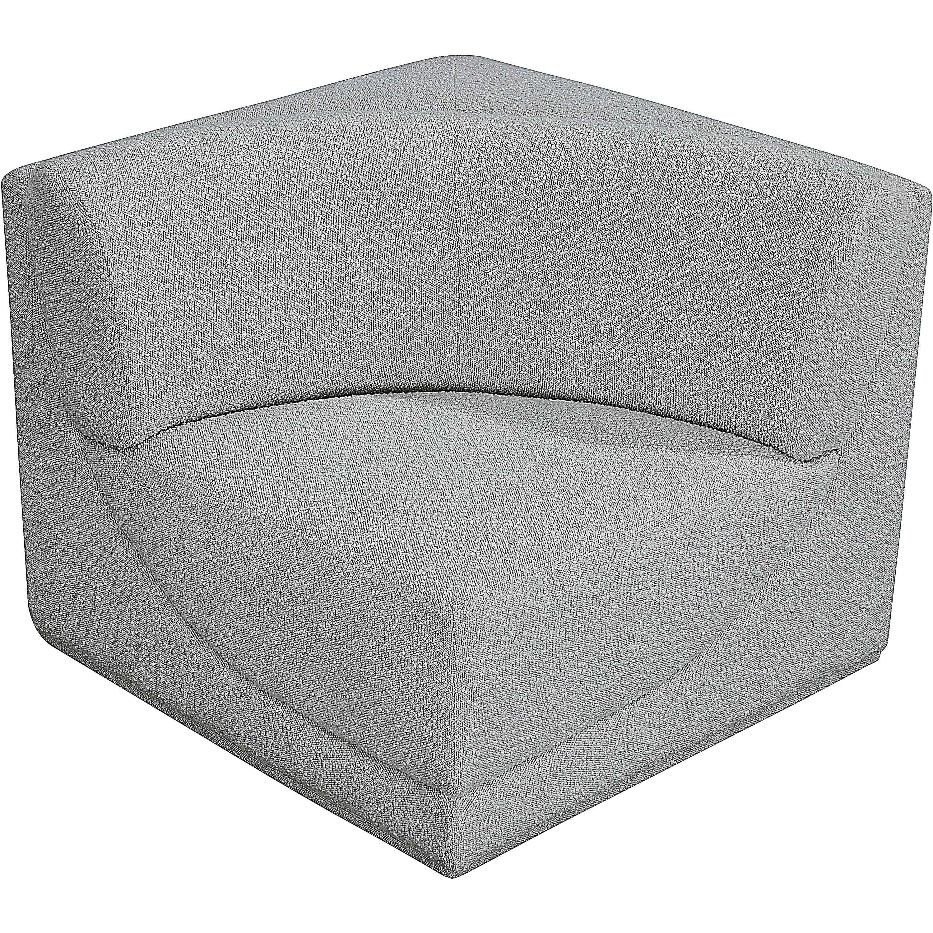 Meridian Ollie Grey Boucle Fabric Corner