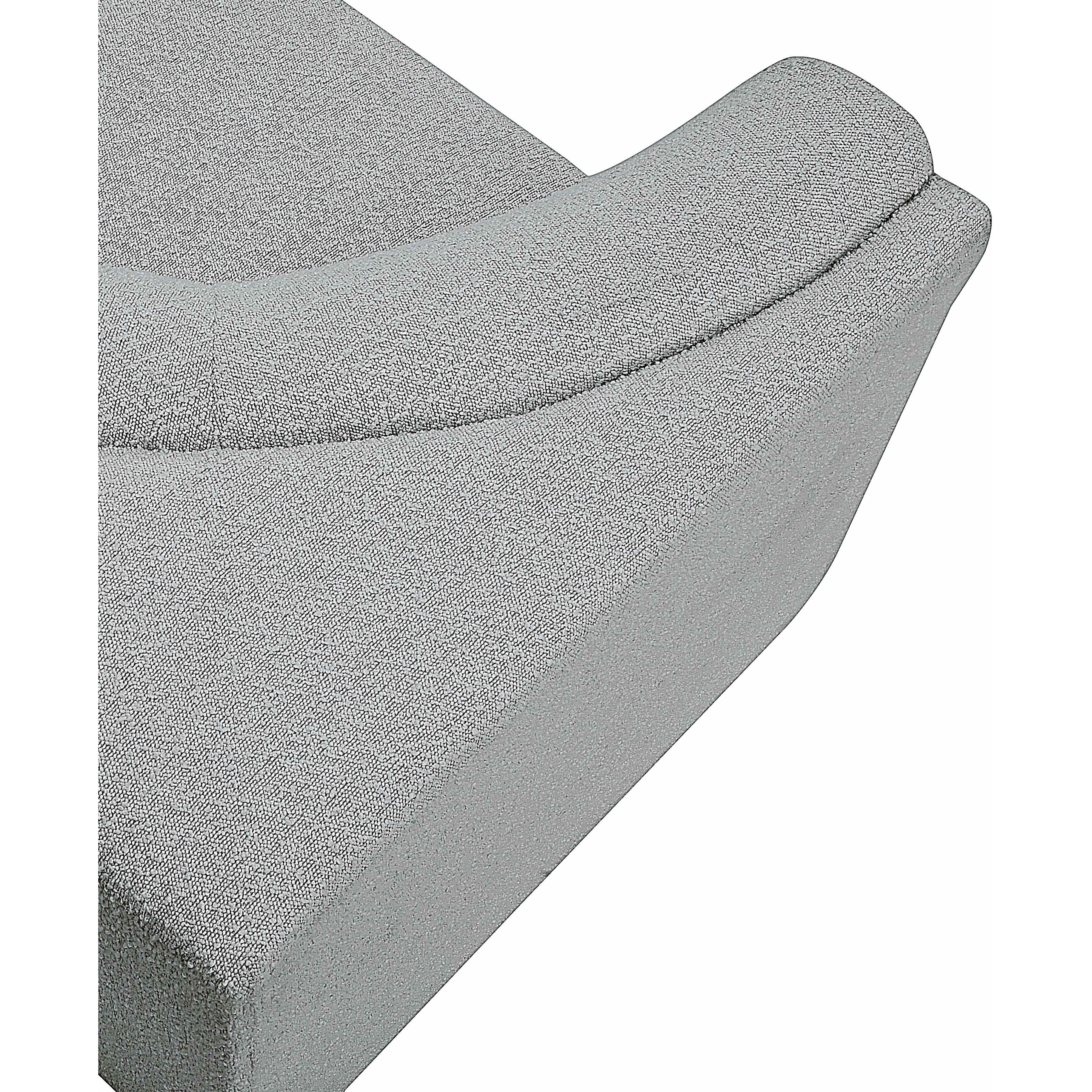 Meridian Ollie Grey Boucle Fabric Corner