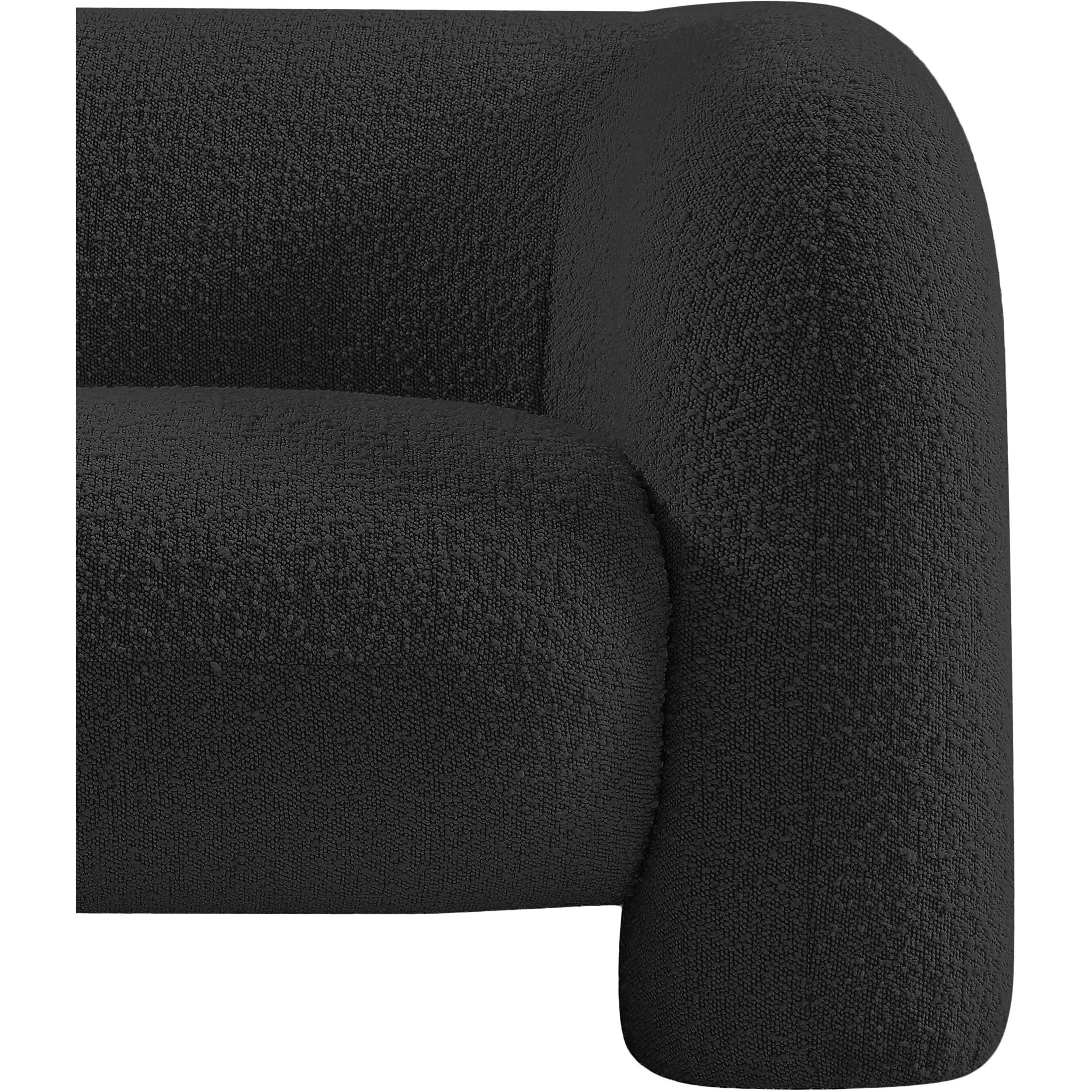 Meridian Emory Black Boucle Fabric Chair