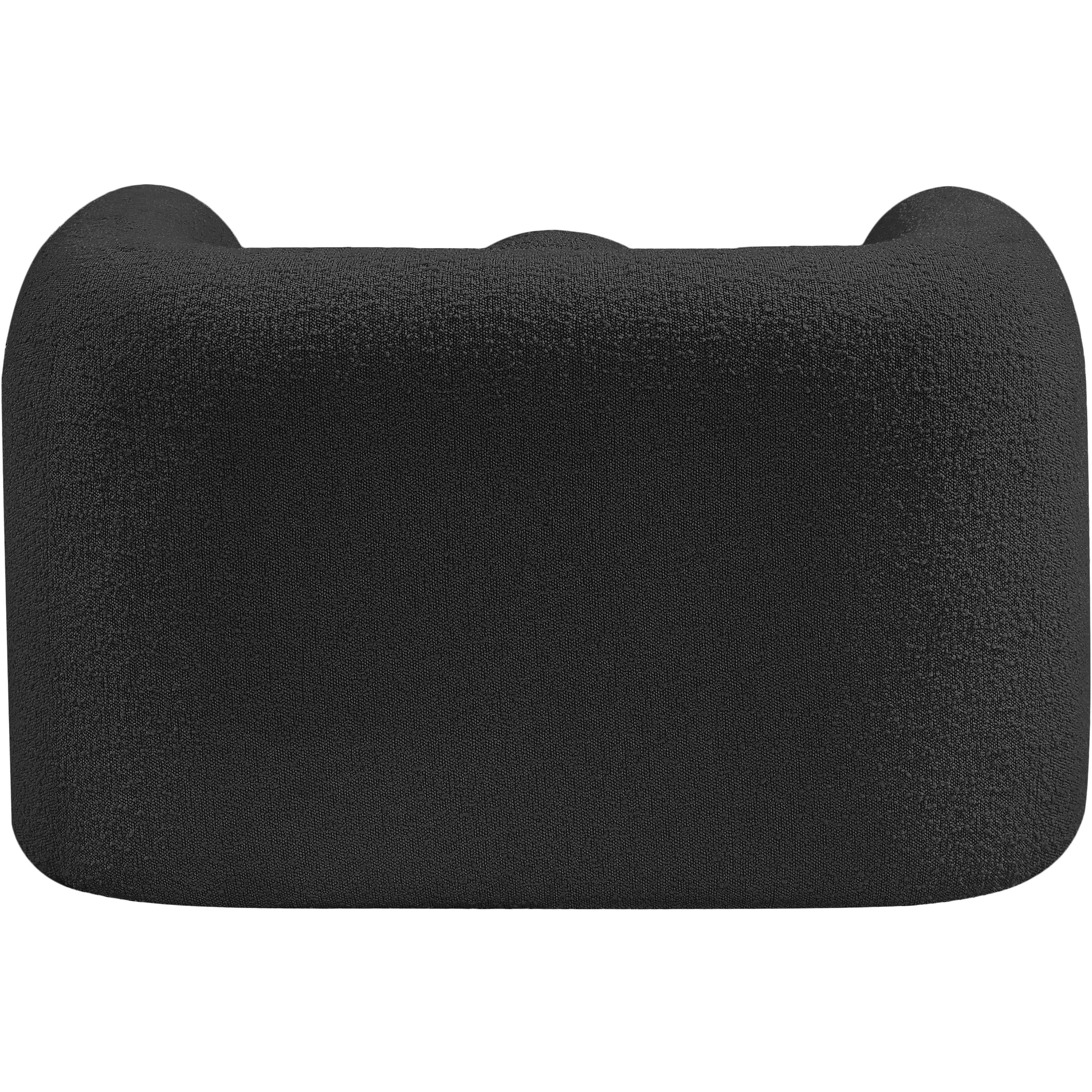 Meridian Emory Black Boucle Fabric Chair