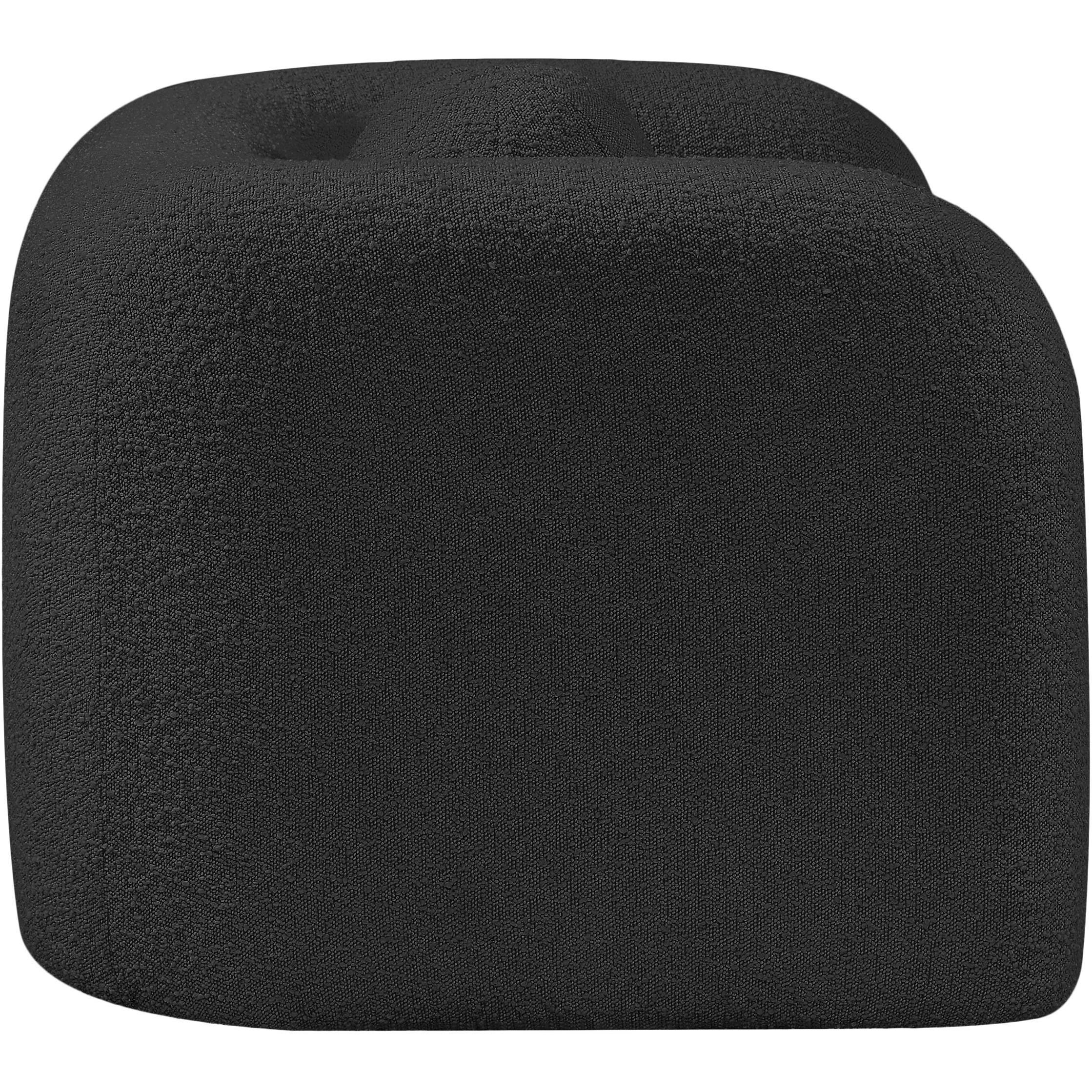 Meridian Emory Black Boucle Fabric Chair