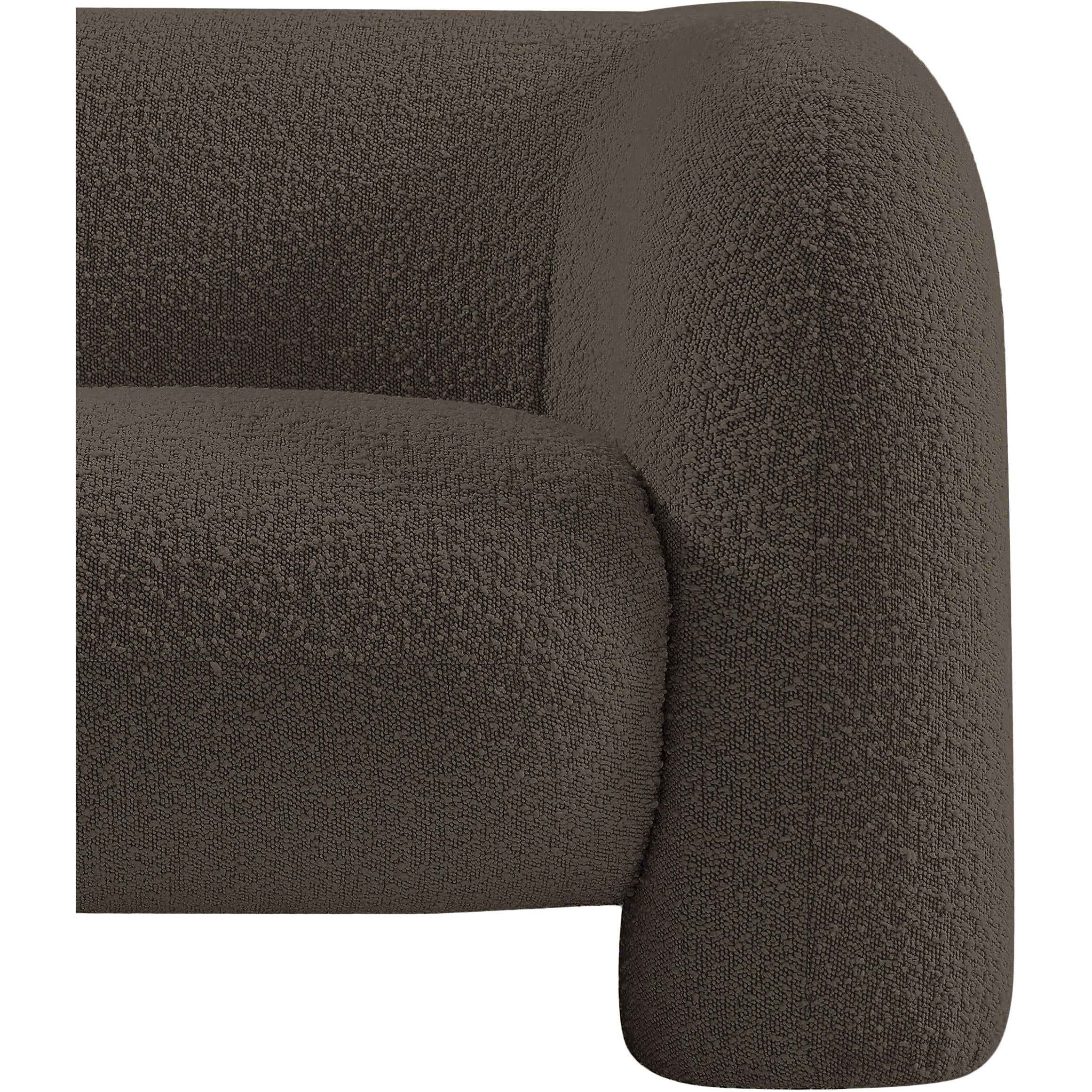 Meridian Emory Brown Boucle Fabric Chair