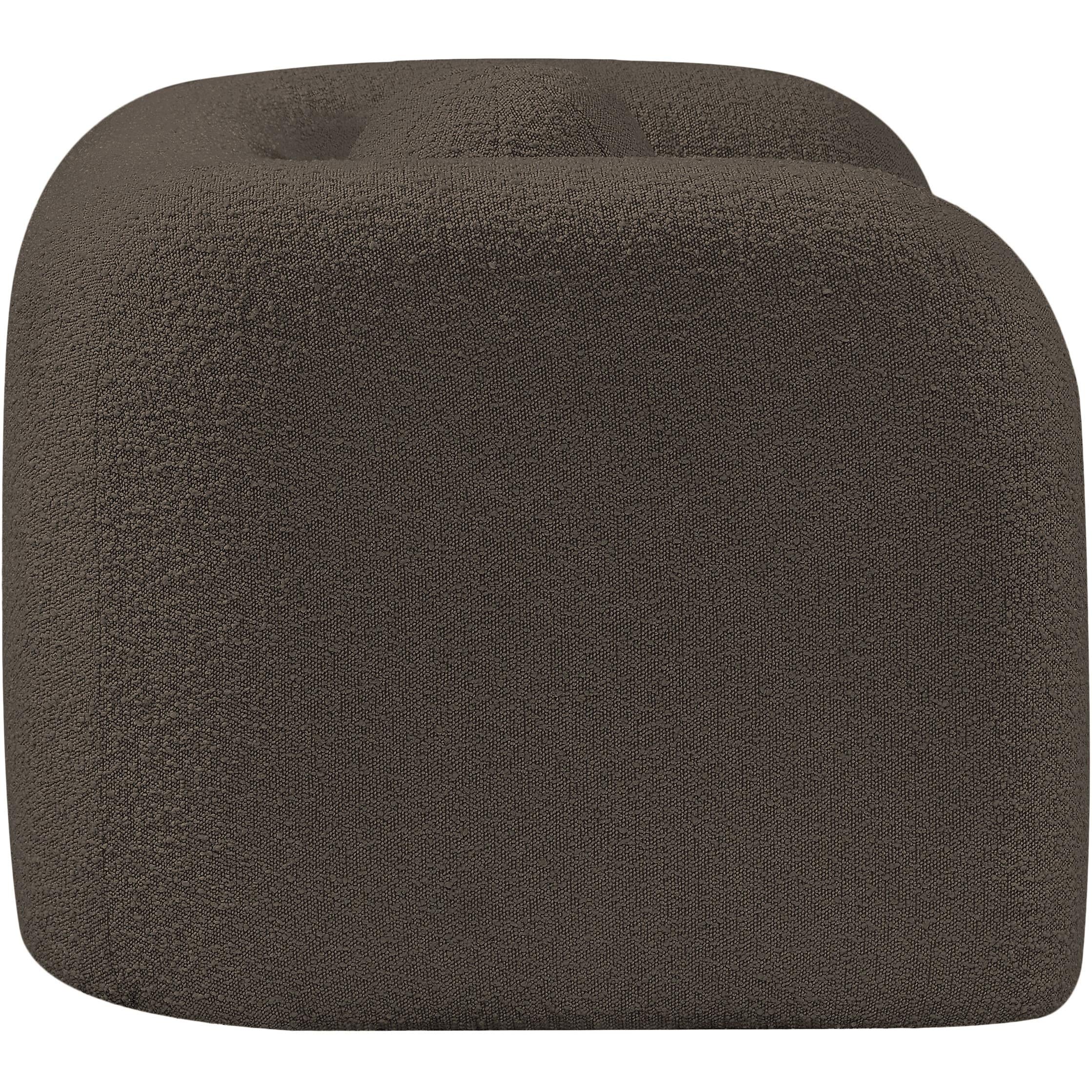 Meridian Emory Brown Boucle Fabric Chair
