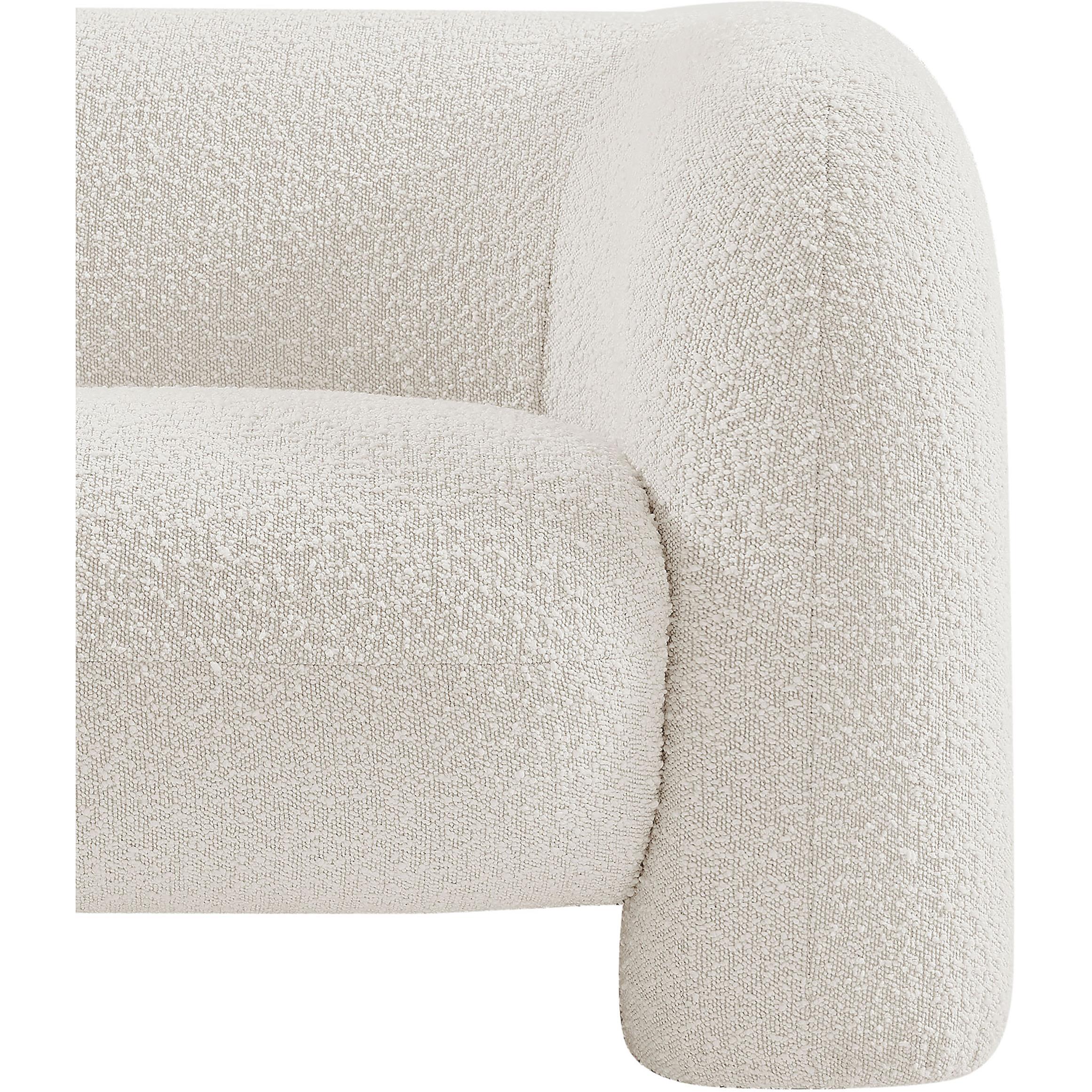 Meridian Emory Cream Boucle Fabric Chair