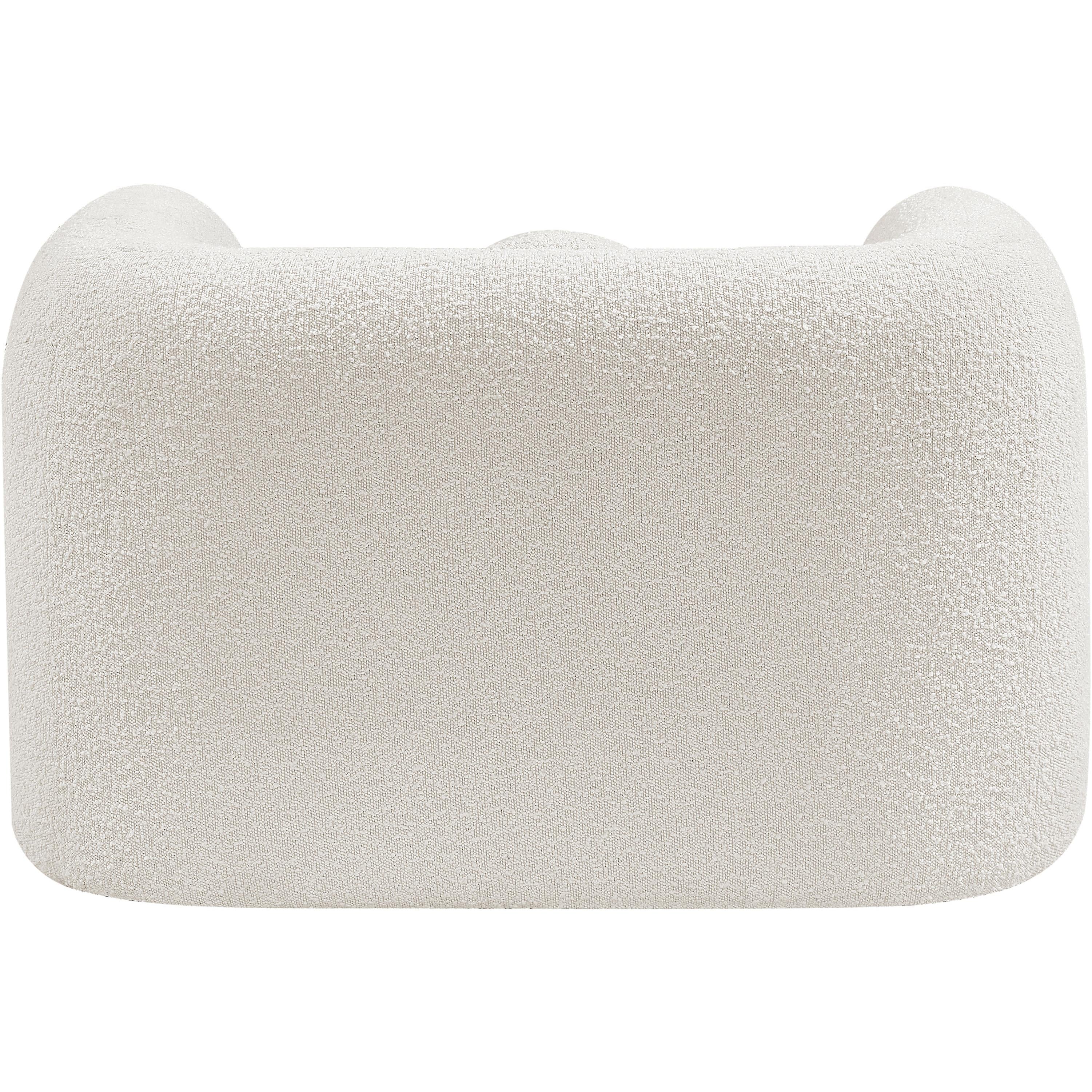 Meridian Emory Cream Boucle Fabric Chair