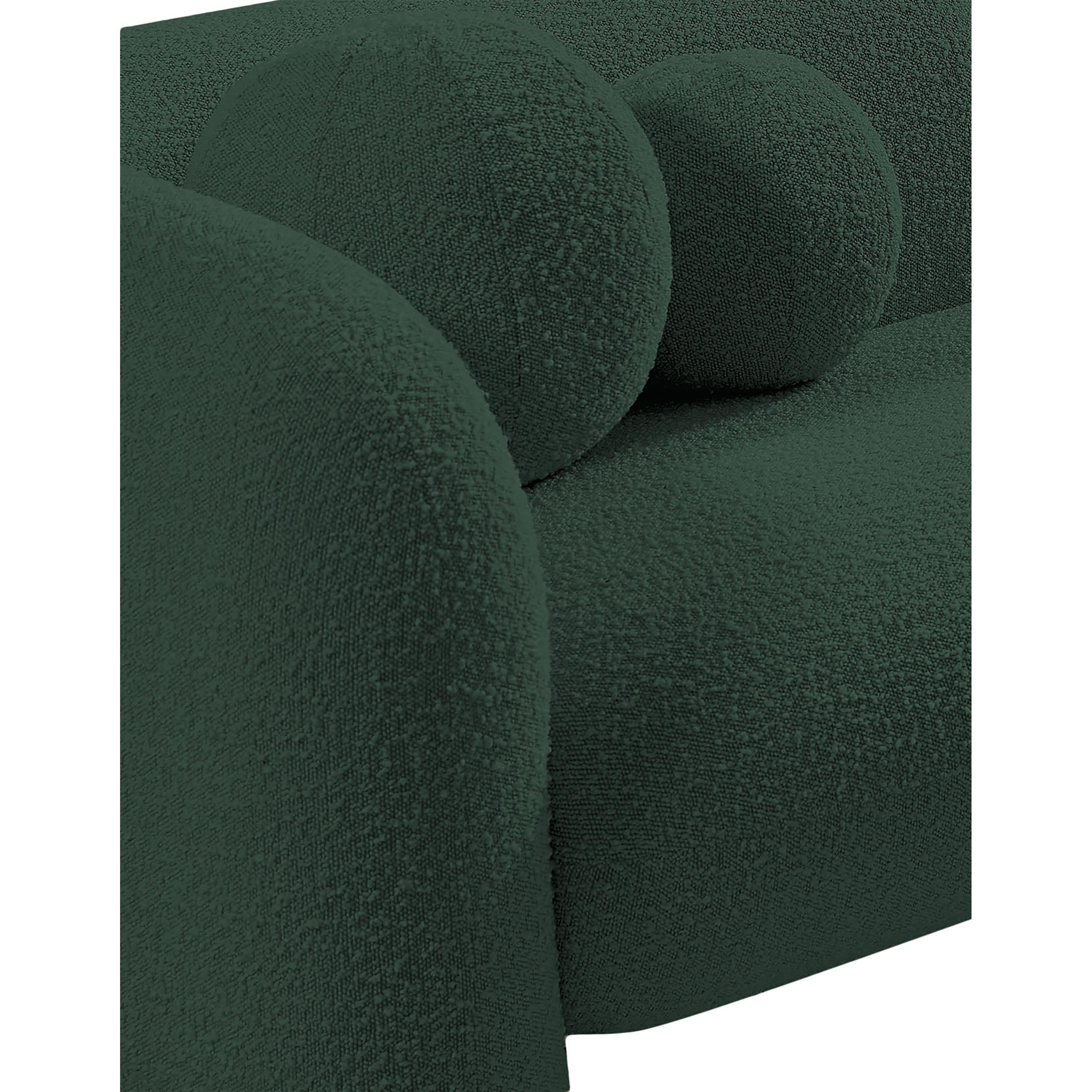 Meridian Emory Green Boucle Fabric Chair