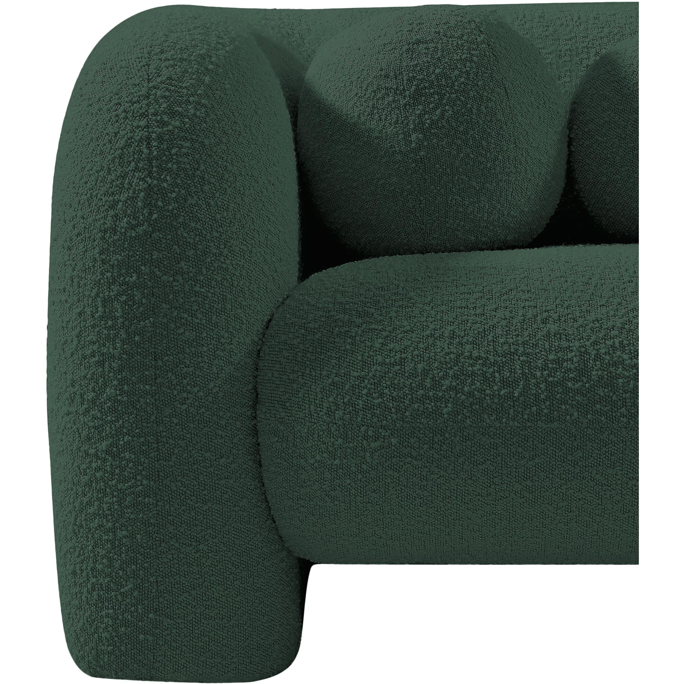 Meridian Emory Green Boucle Fabric Chair