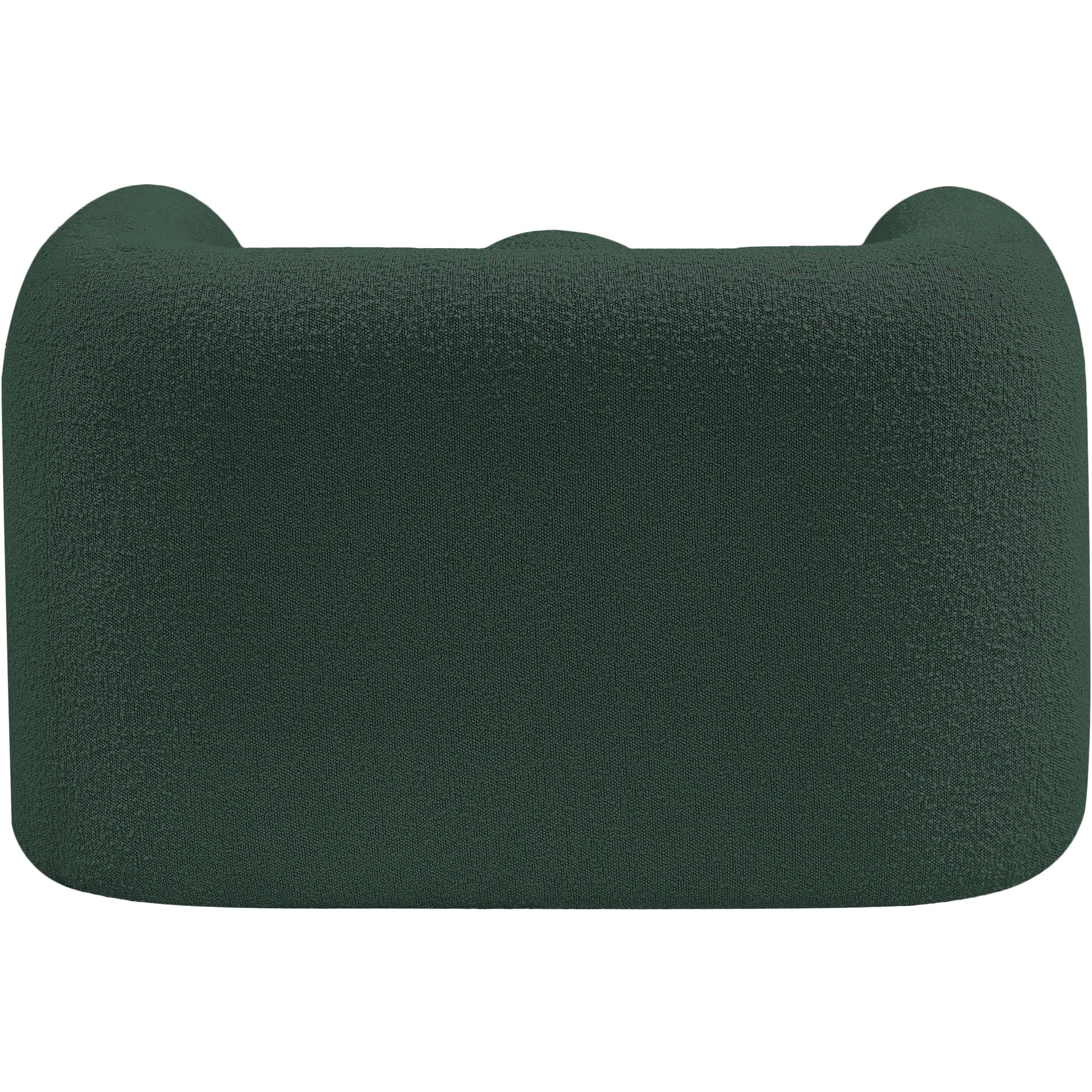 Meridian Emory Green Boucle Fabric Chair