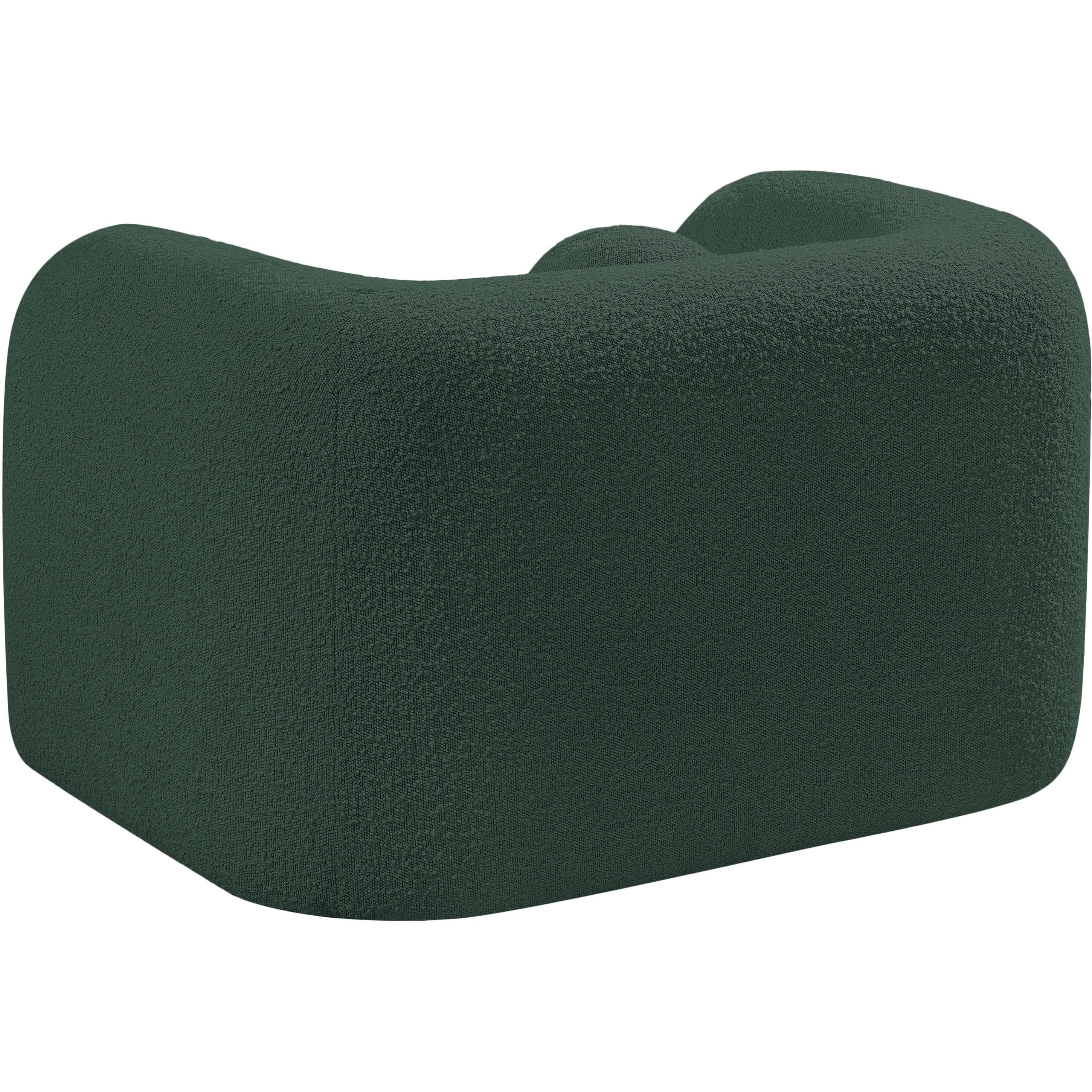 Meridian Emory Green Boucle Fabric Chair