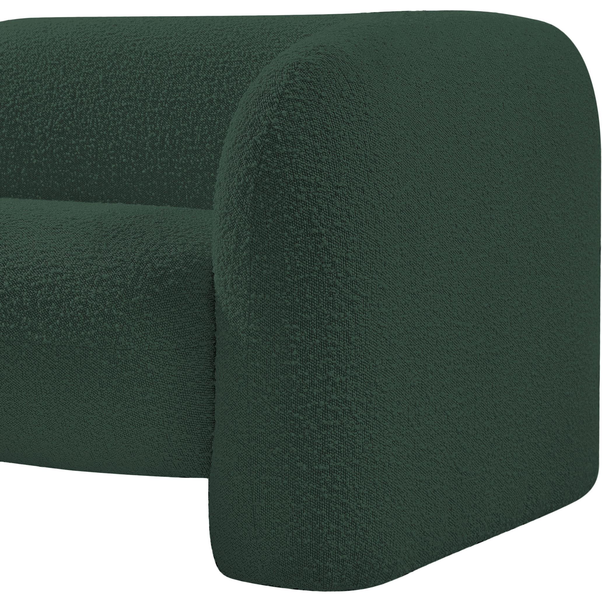 Meridian Emory Green Boucle Fabric Chair