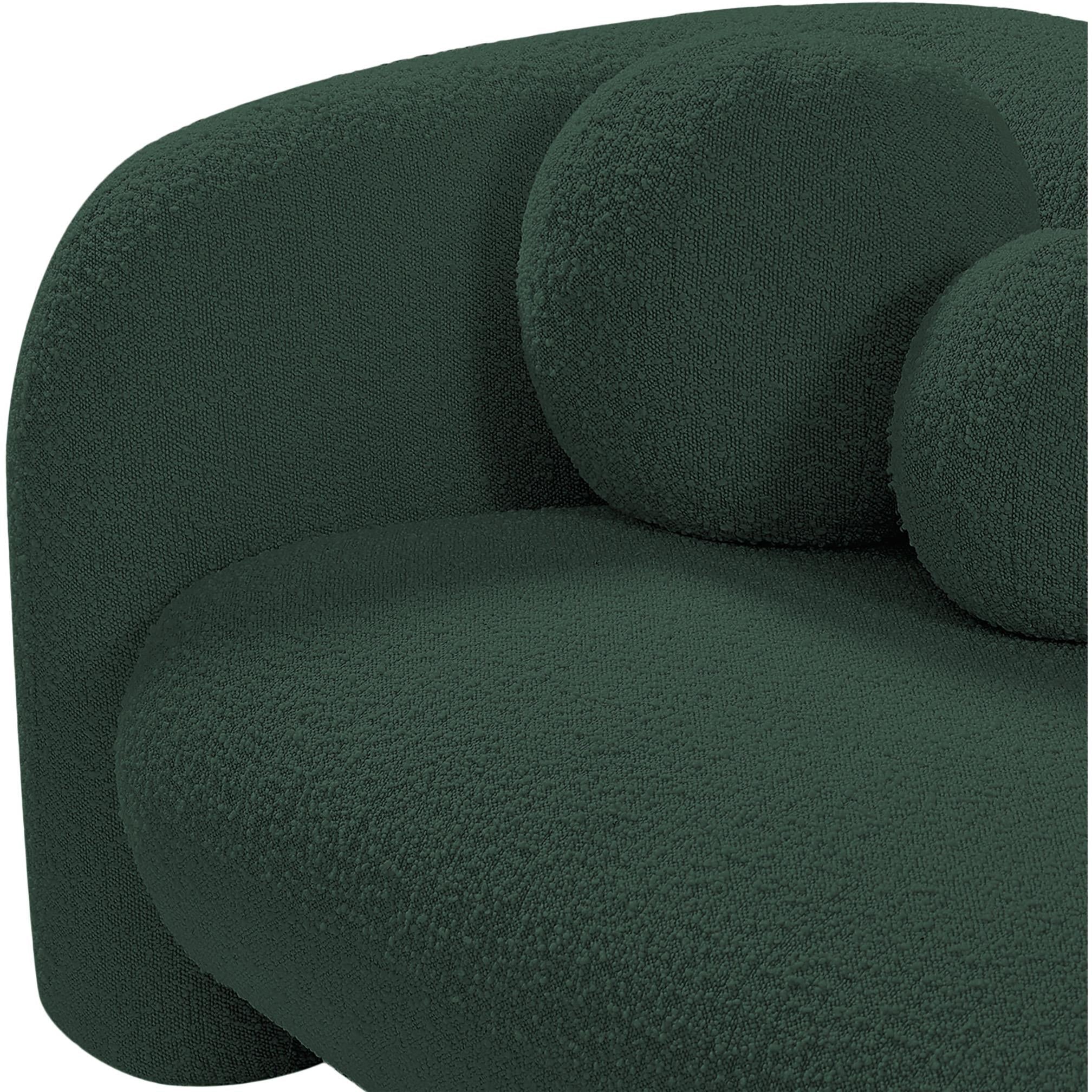 Meridian Emory Green Boucle Fabric Chair
