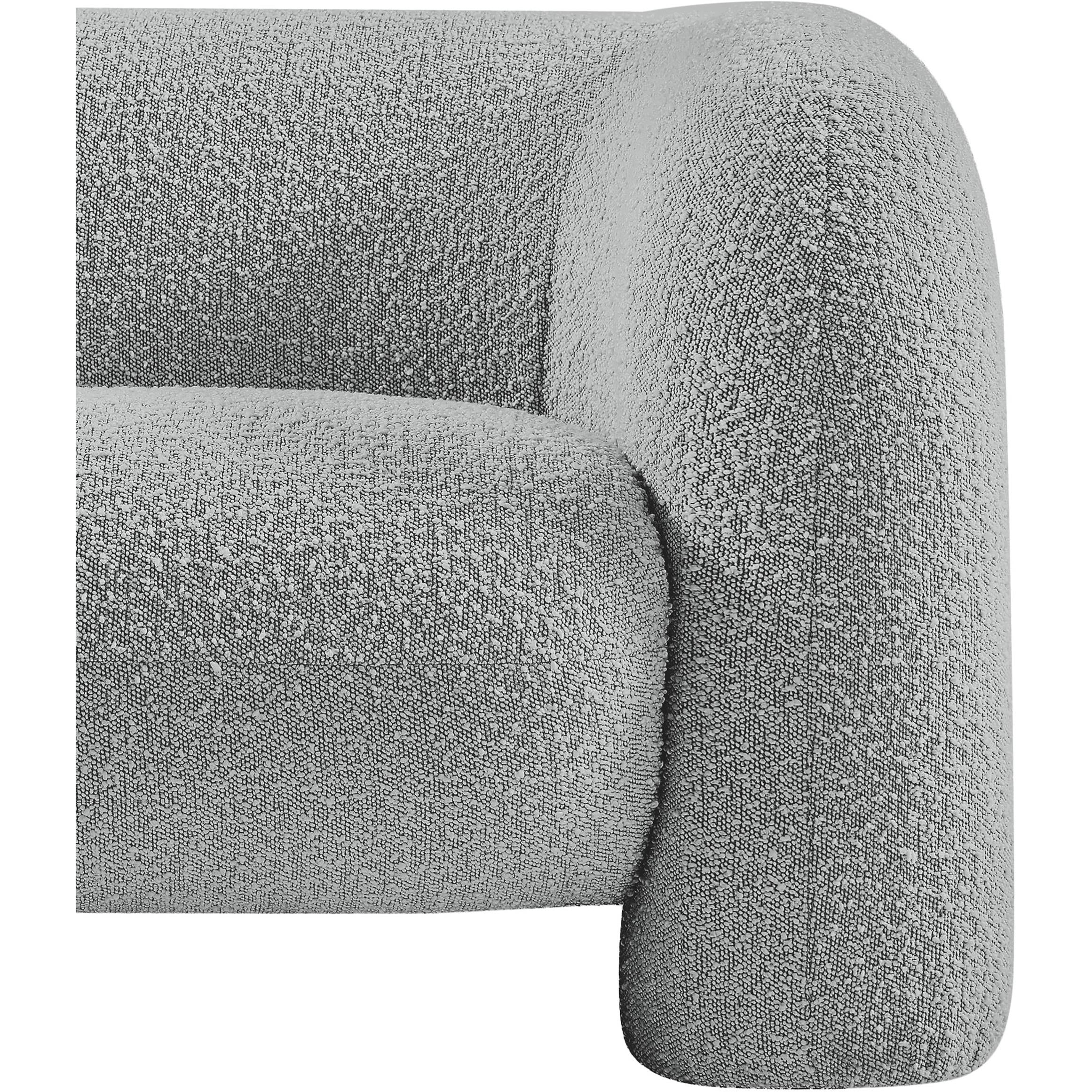 Meridian Emory Grey Boucle Fabric Chair
