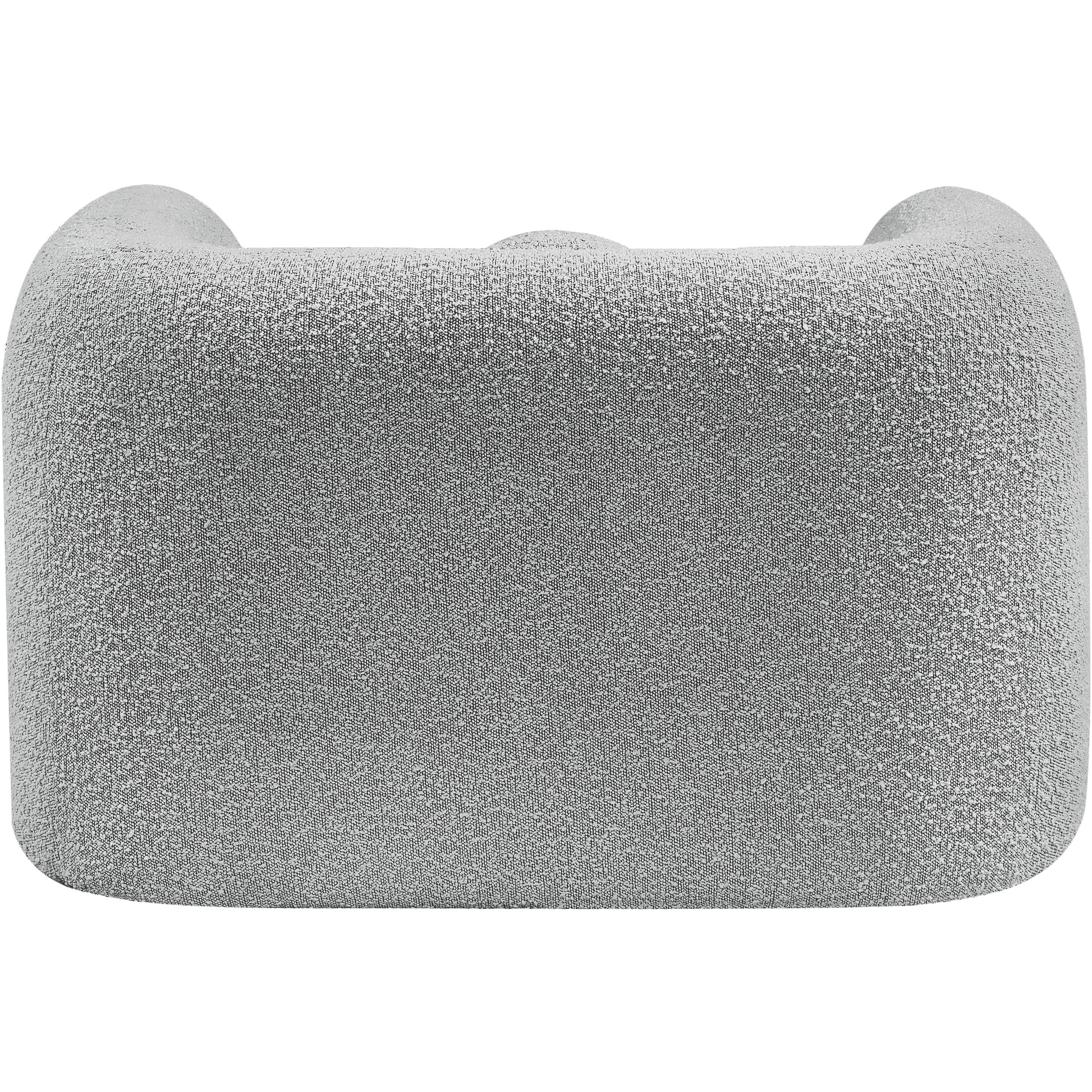 Meridian Emory Grey Boucle Fabric Chair