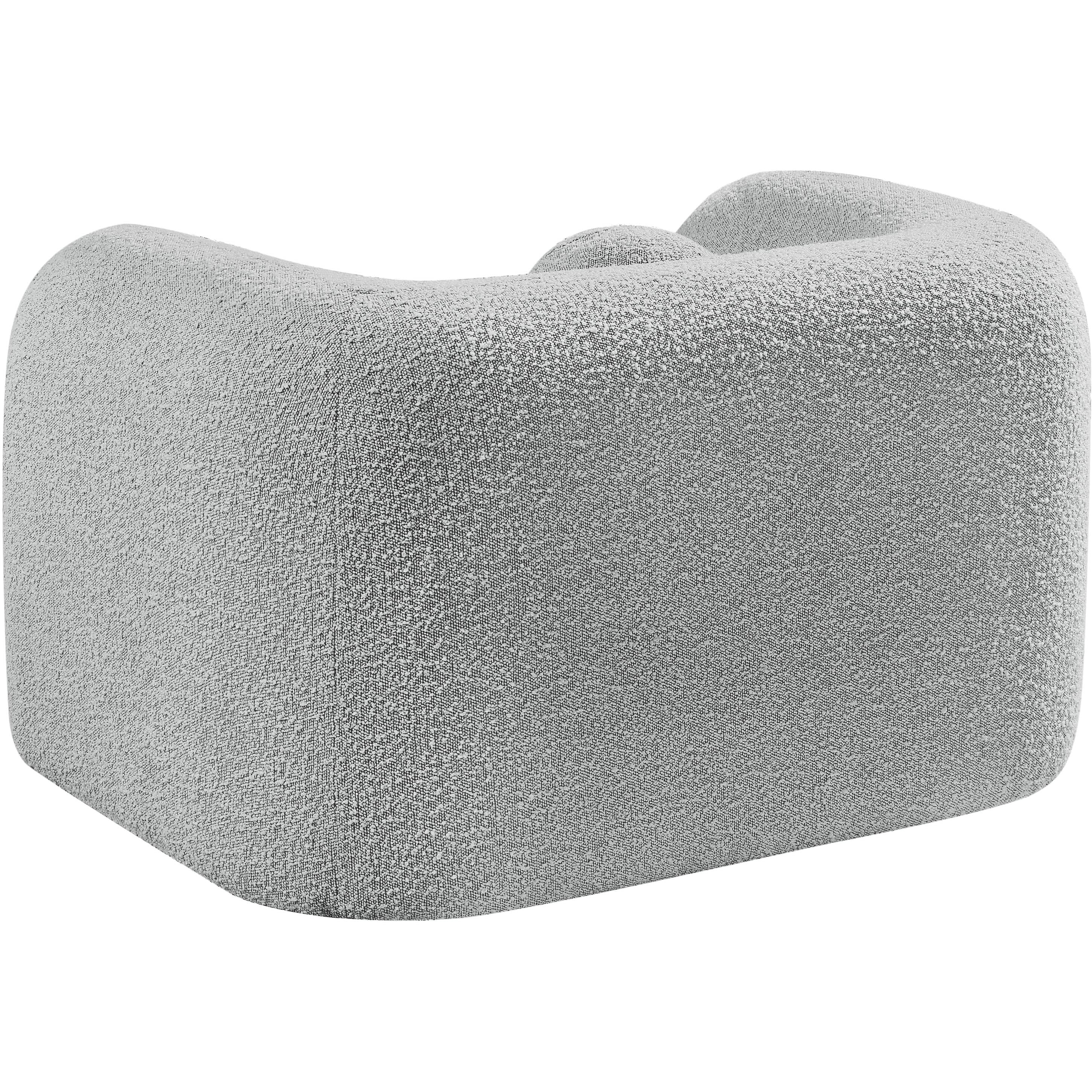 Meridian Emory Grey Boucle Fabric Chair