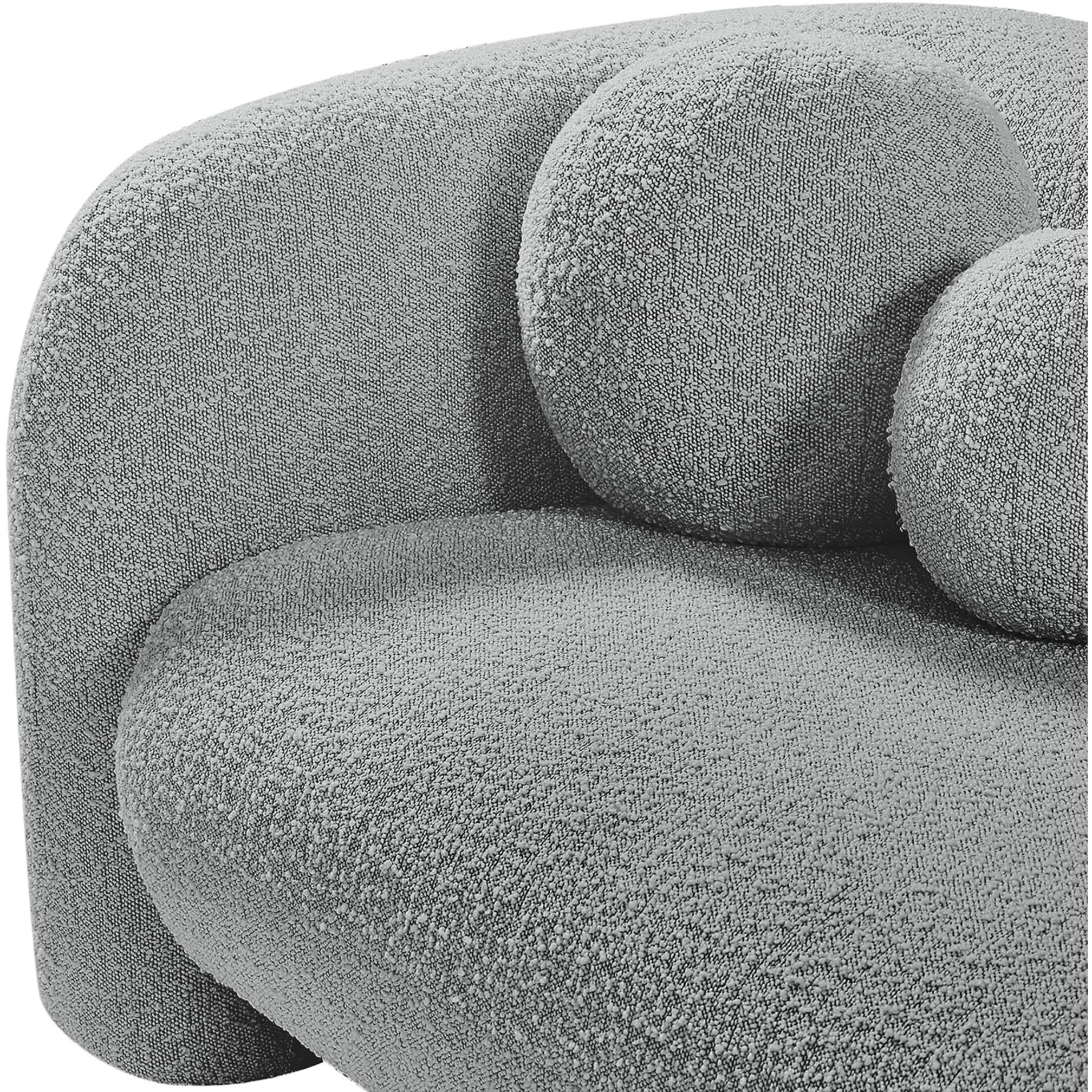 Meridian Emory Grey Boucle Fabric Chair