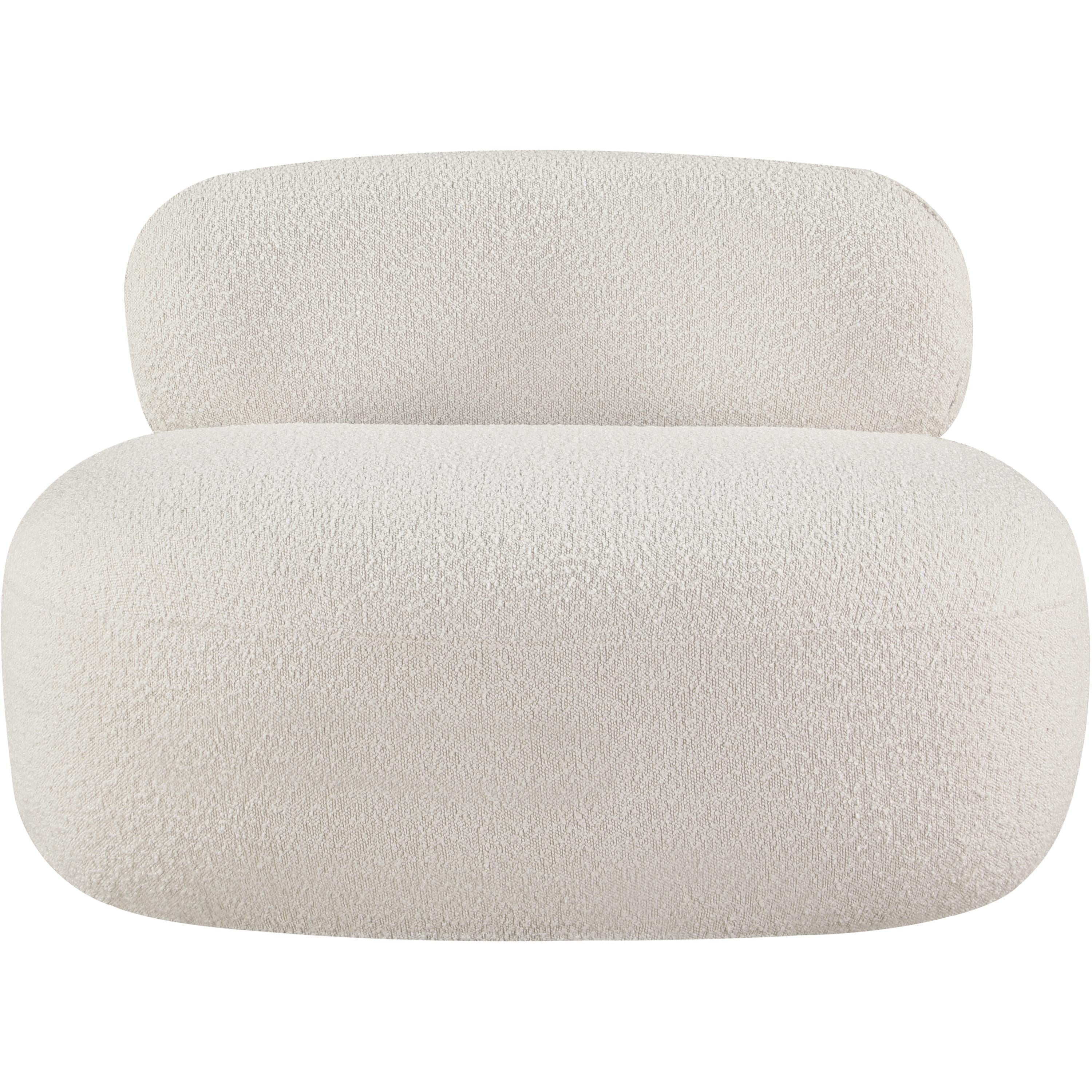 Meridian Venti Cream Boucle Fabric Chair