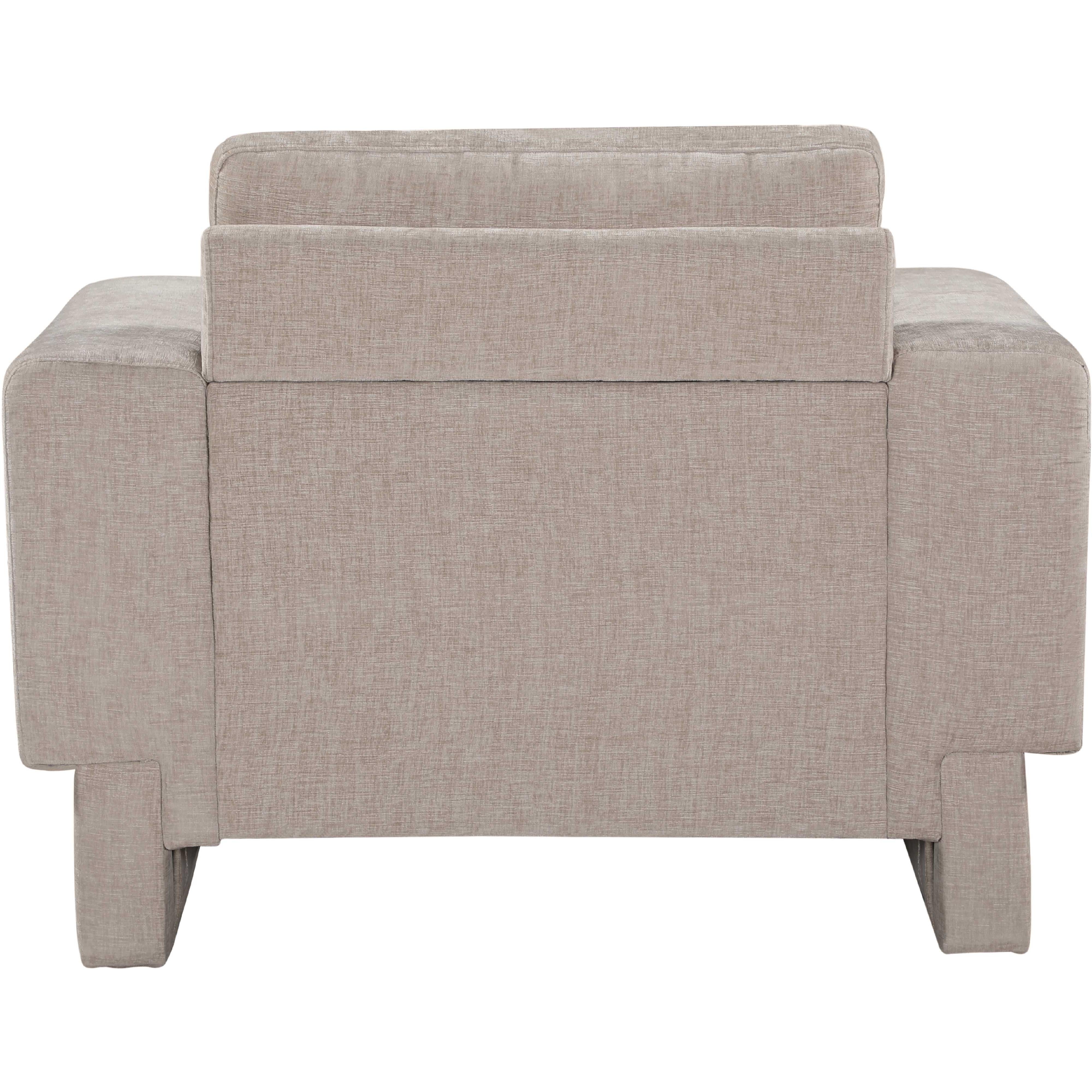 Meridian Madeline Beige Chenille Fabric Chair