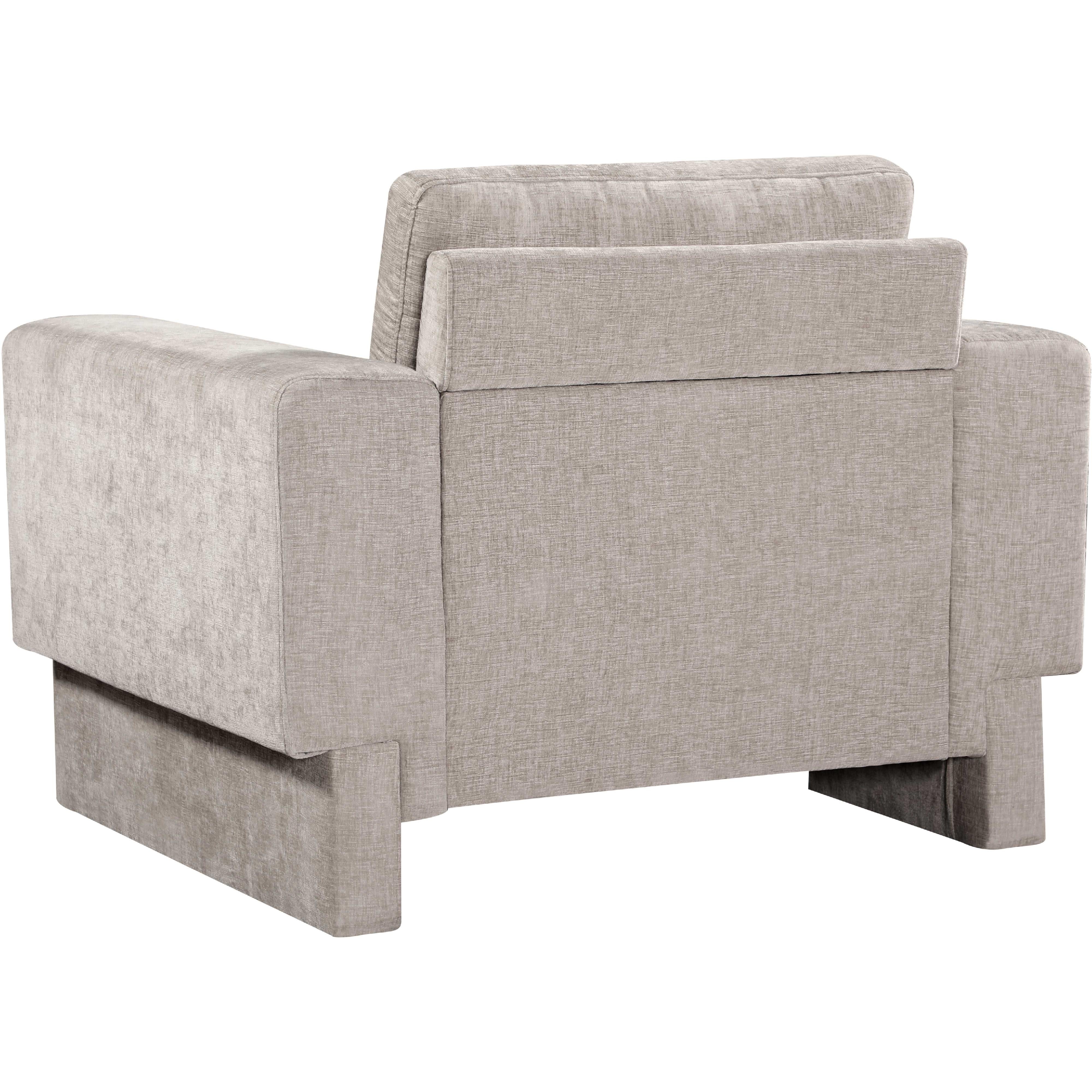 Meridian Madeline Beige Chenille Fabric Chair