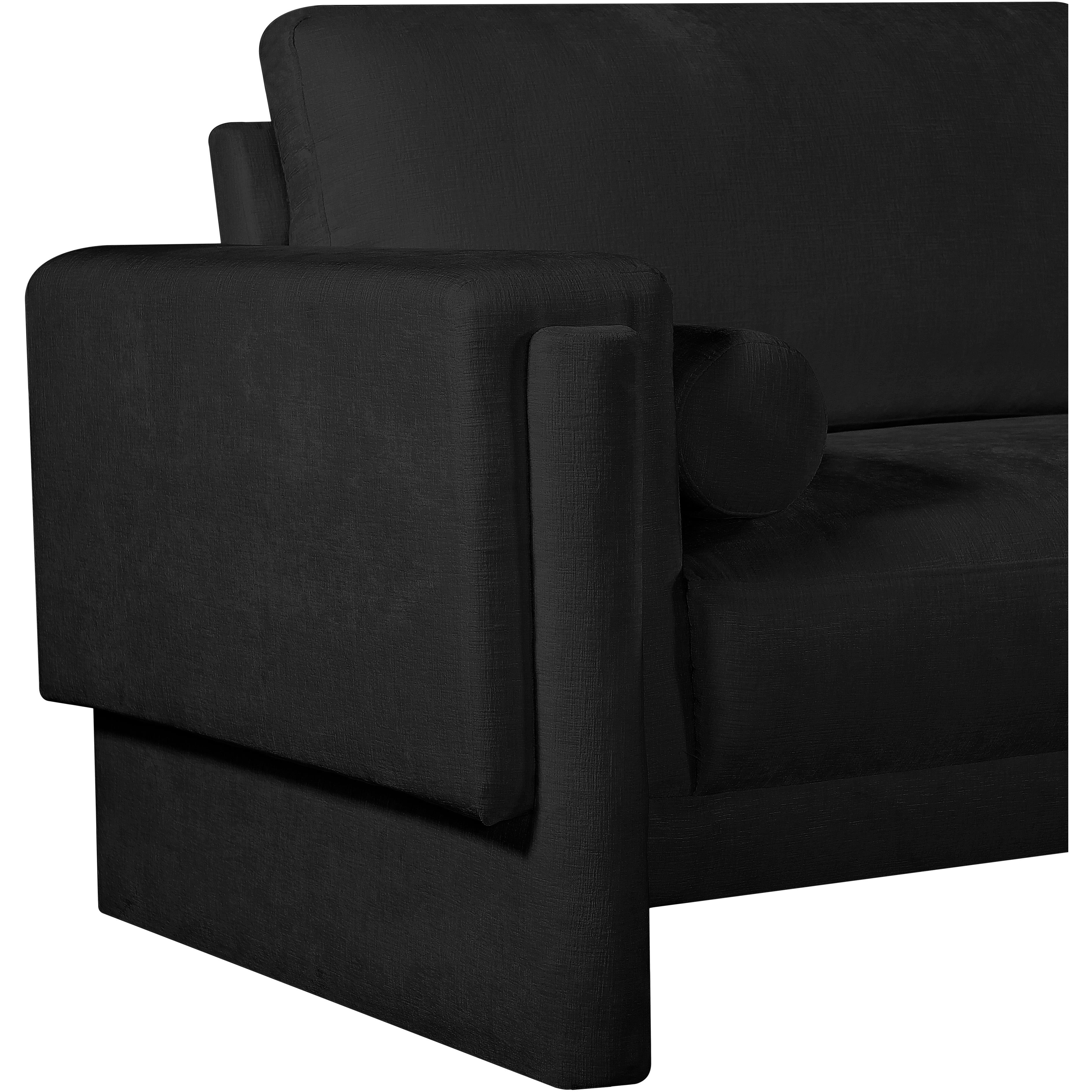 Meridian Madeline Black Chenille Fabric Chair
