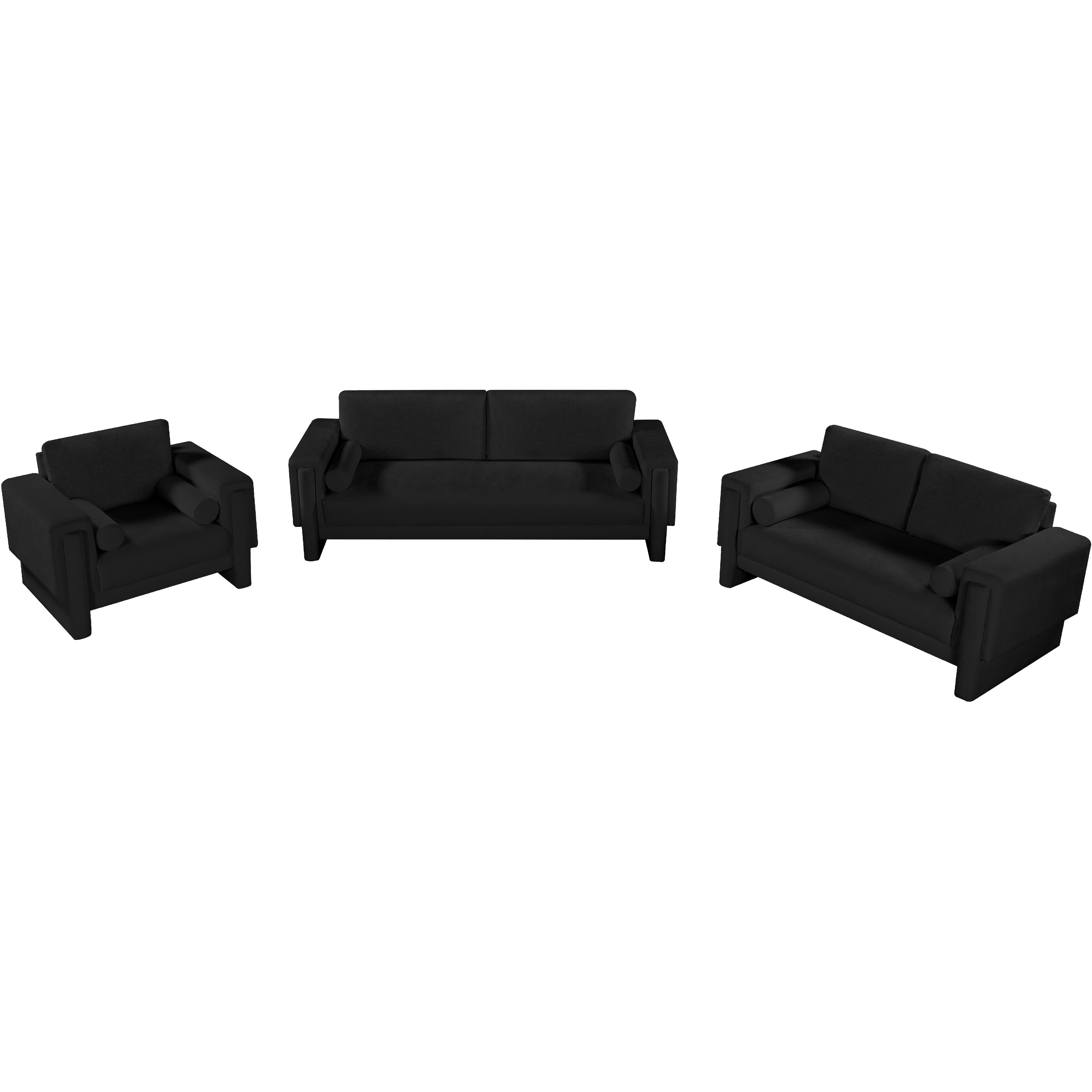 Meridian Madeline Black Chenille Fabric Chair