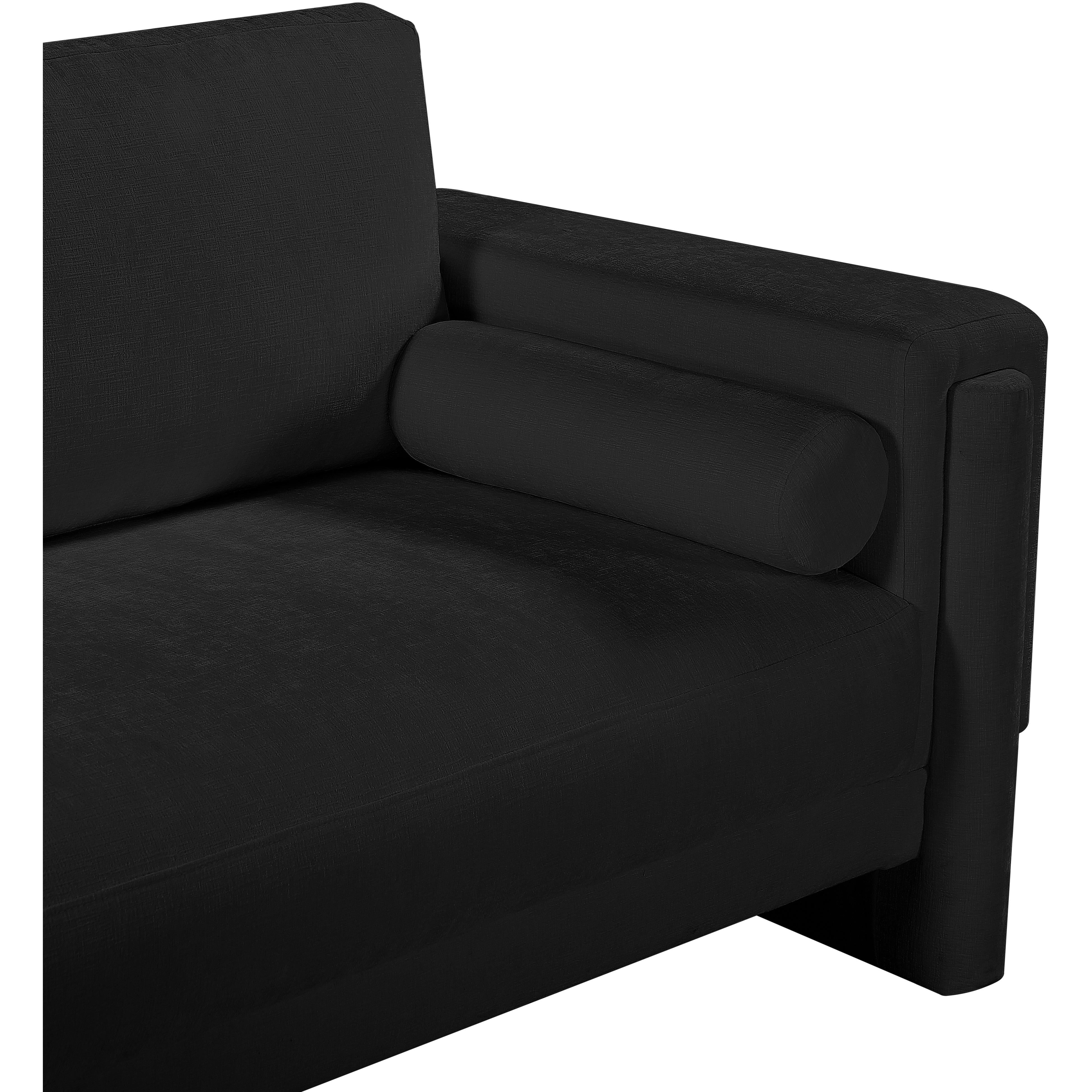 Meridian Madeline Black Chenille Fabric Chair
