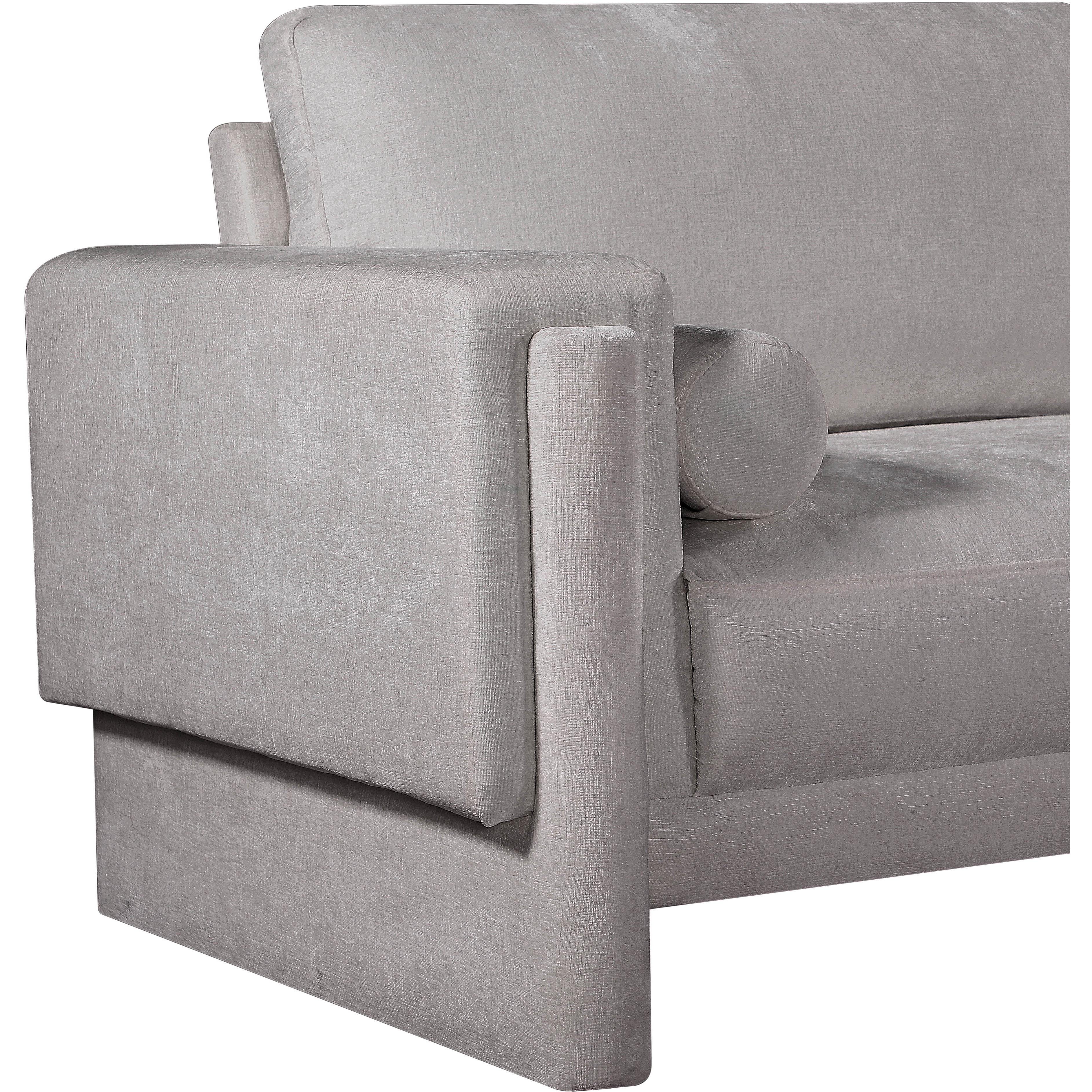 Meridian Madeline Grey Chenille Fabric Chair