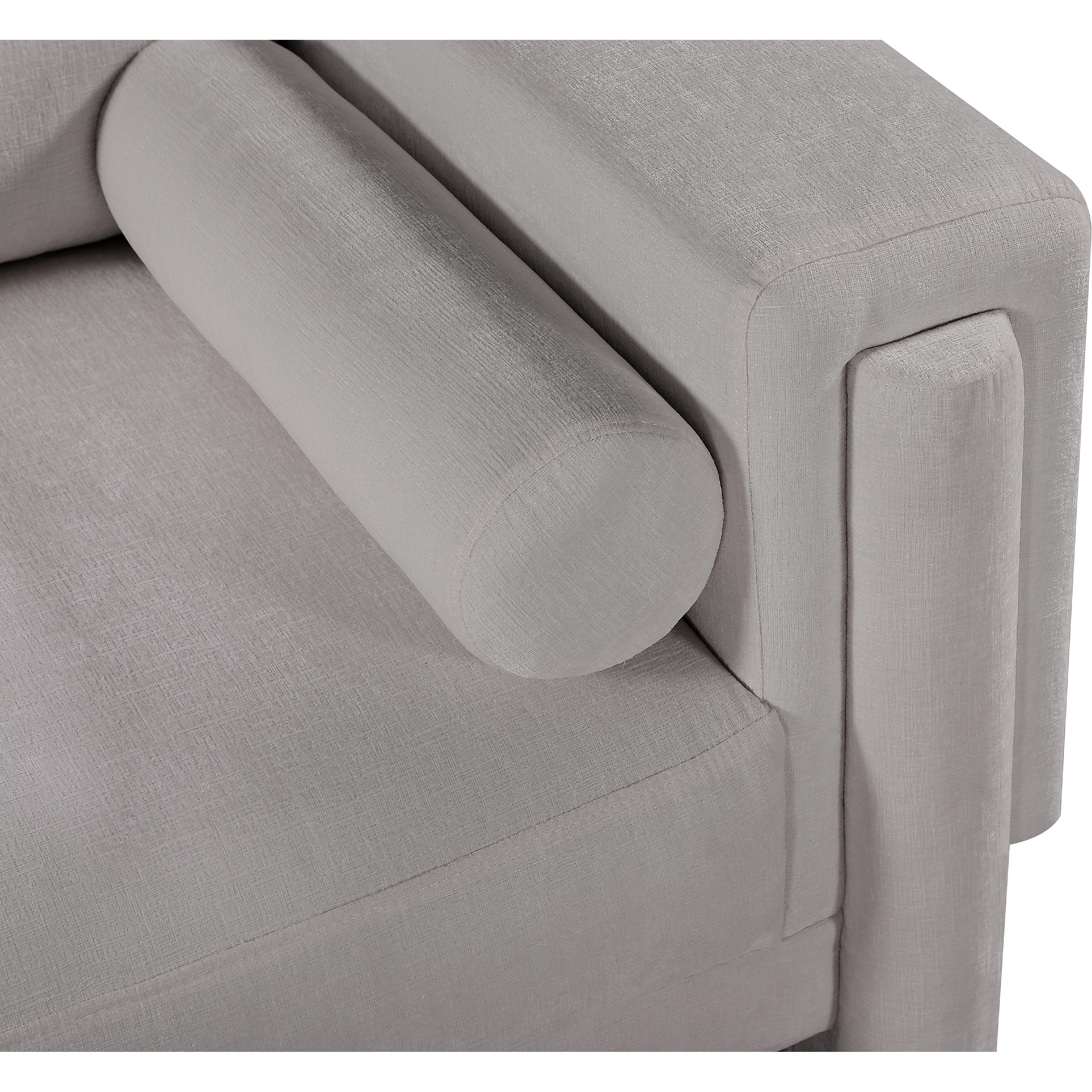 Meridian Madeline Grey Chenille Fabric Chair