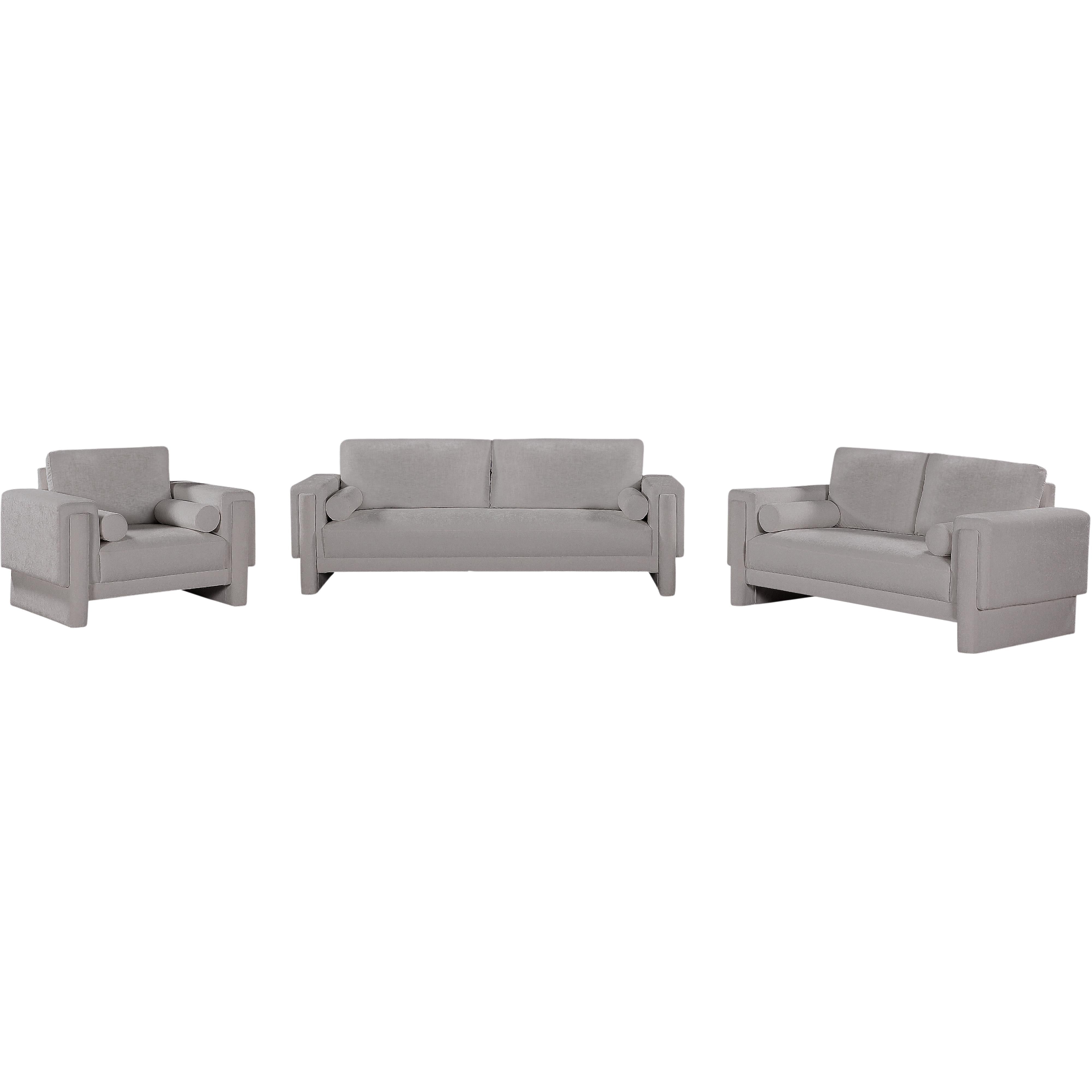 Meridian Madeline Grey Chenille Fabric Chair
