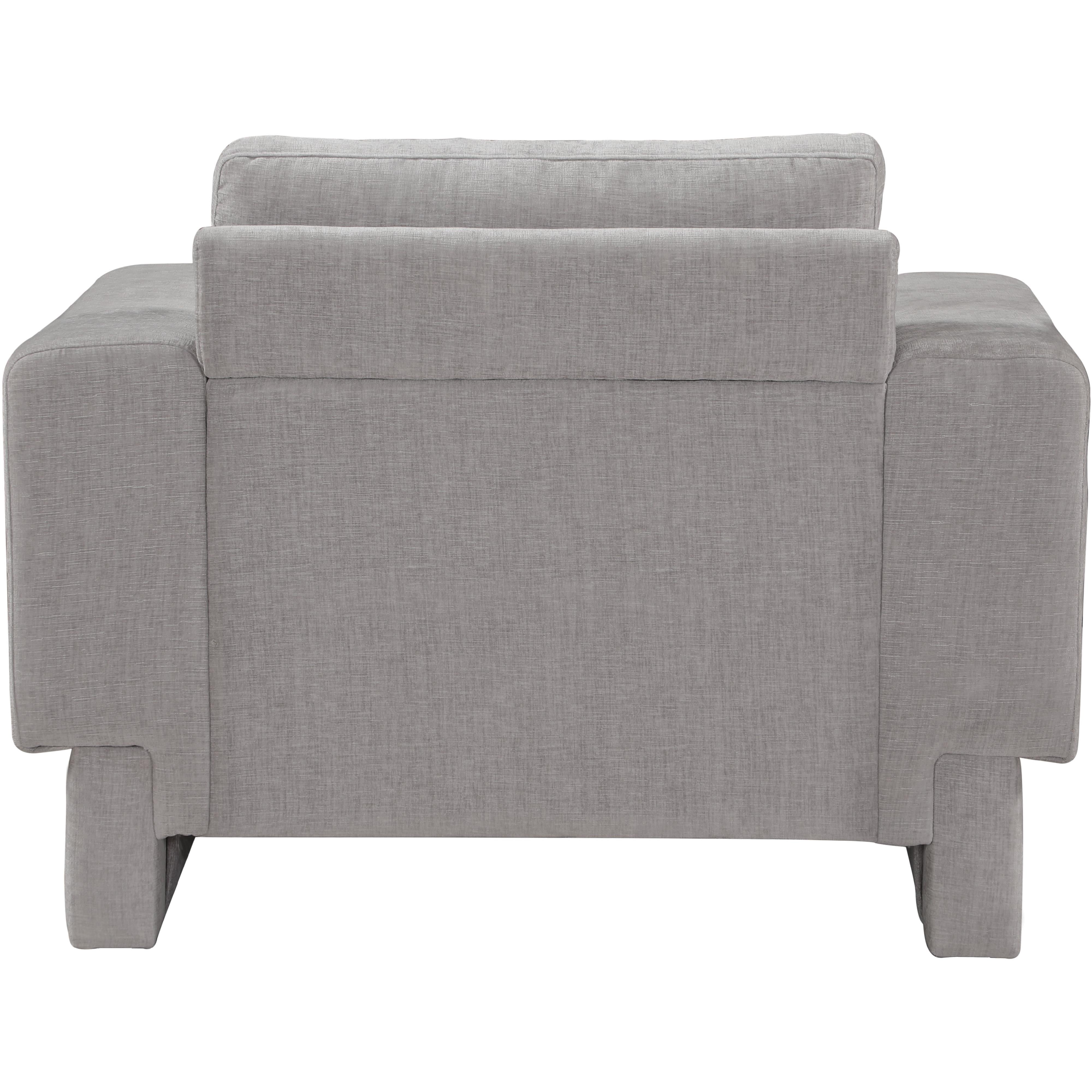 Meridian Madeline Grey Chenille Fabric Chair