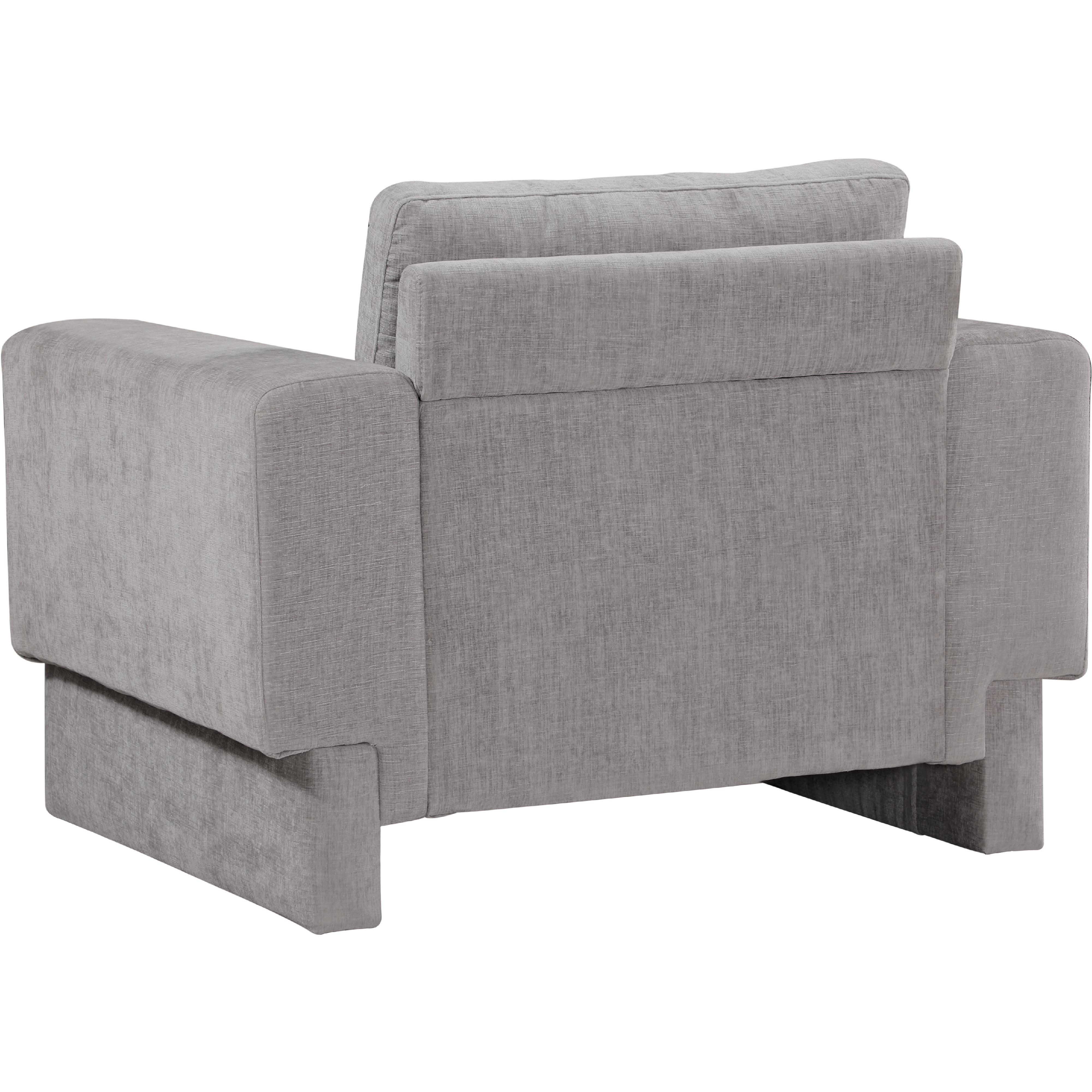 Meridian Madeline Grey Chenille Fabric Chair
