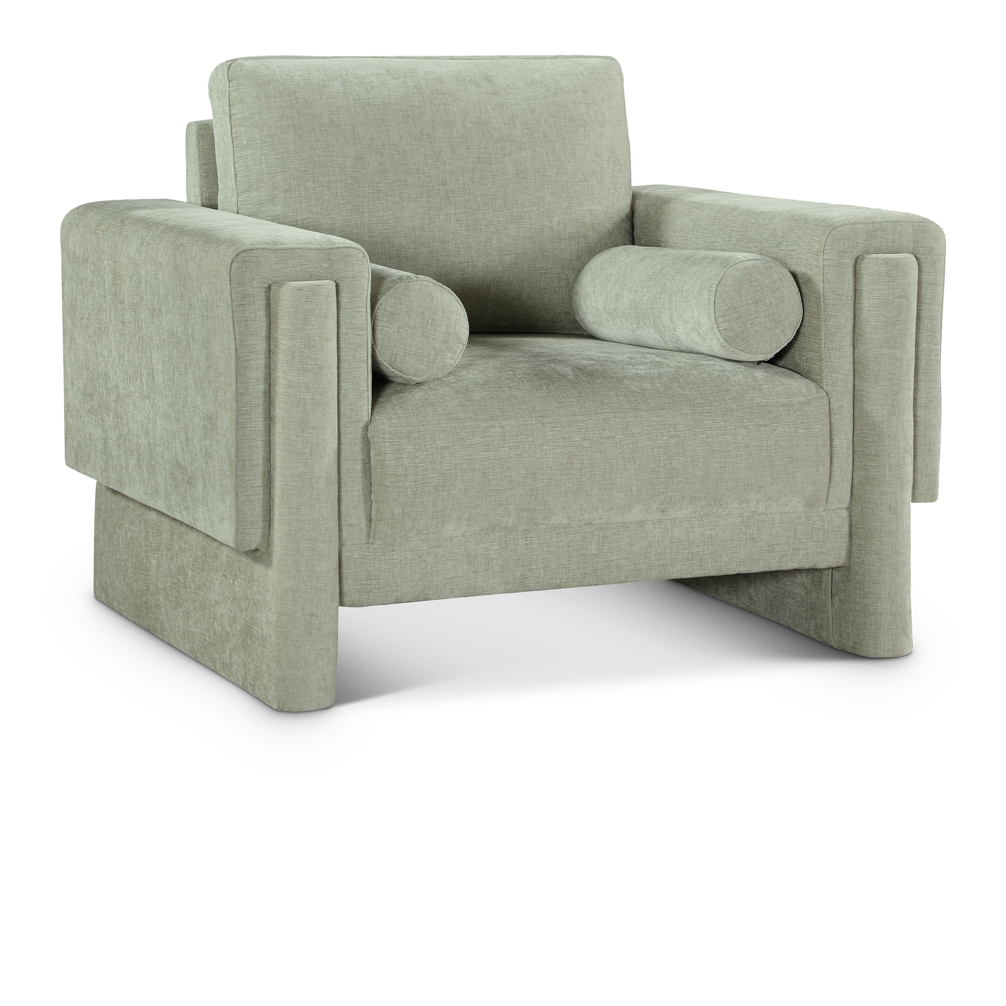 Meridian Madeline Mint Chenille Fabric Chair