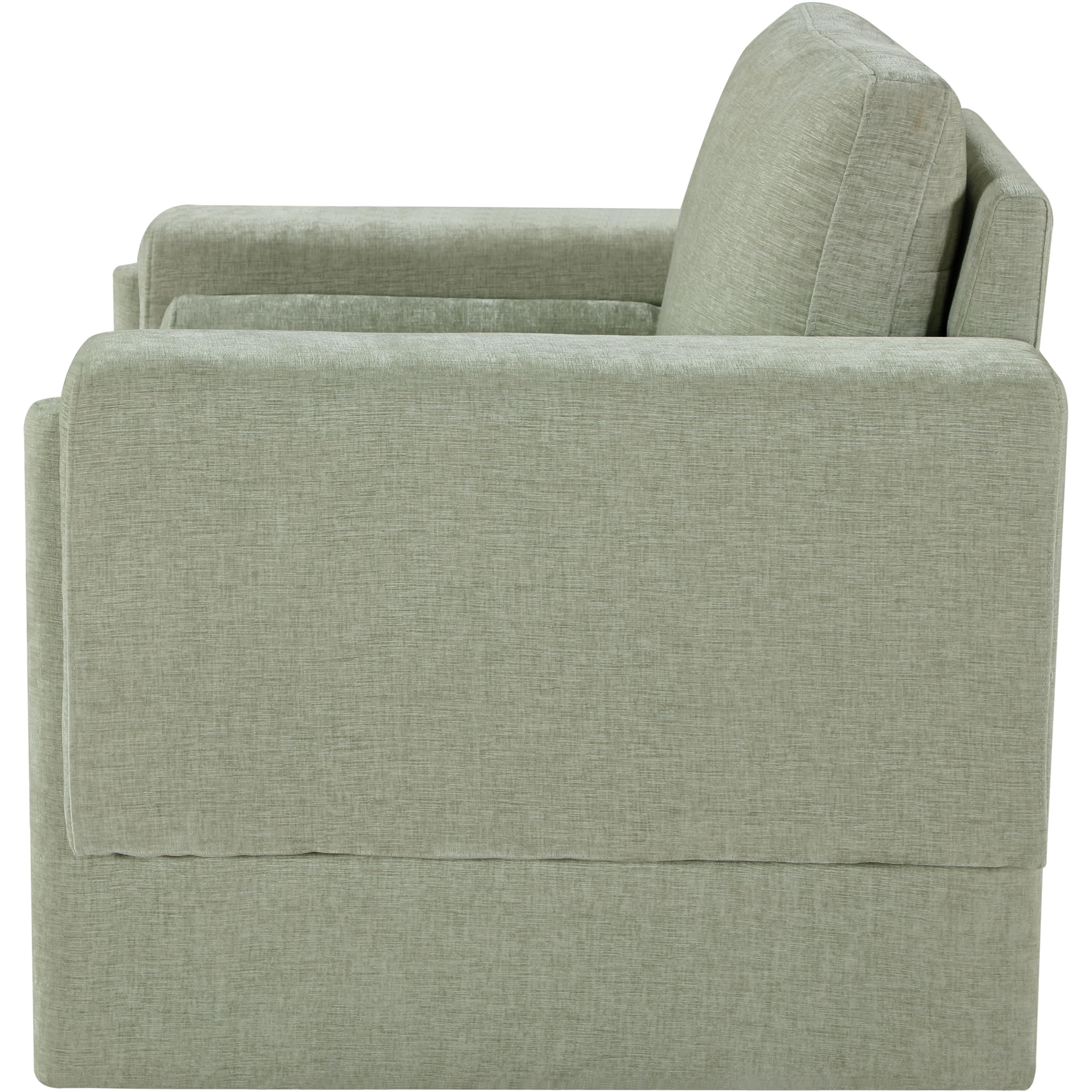 Meridian Madeline Mint Chenille Fabric Chair
