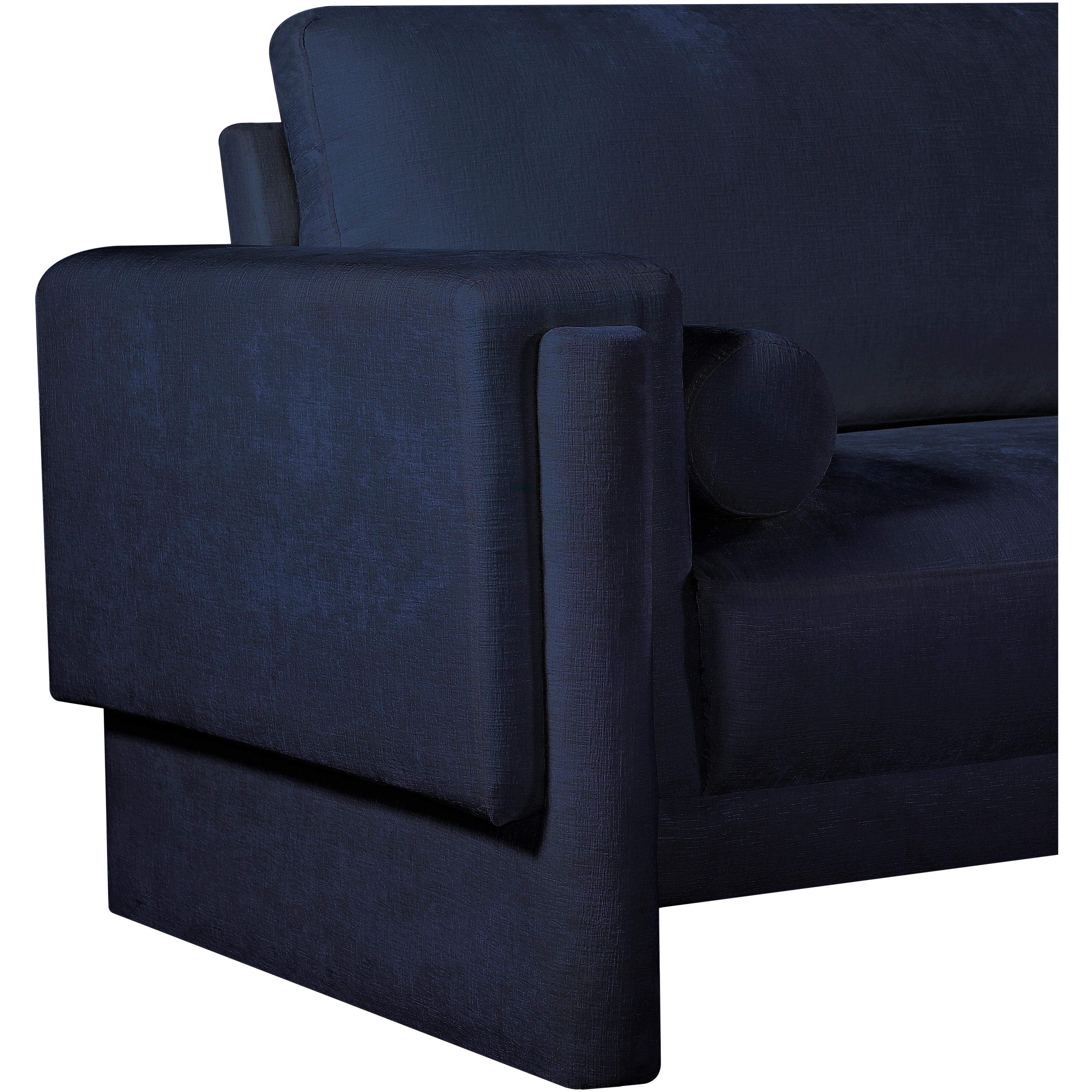 Meridian Madeline Navy Chenille Fabric Chair