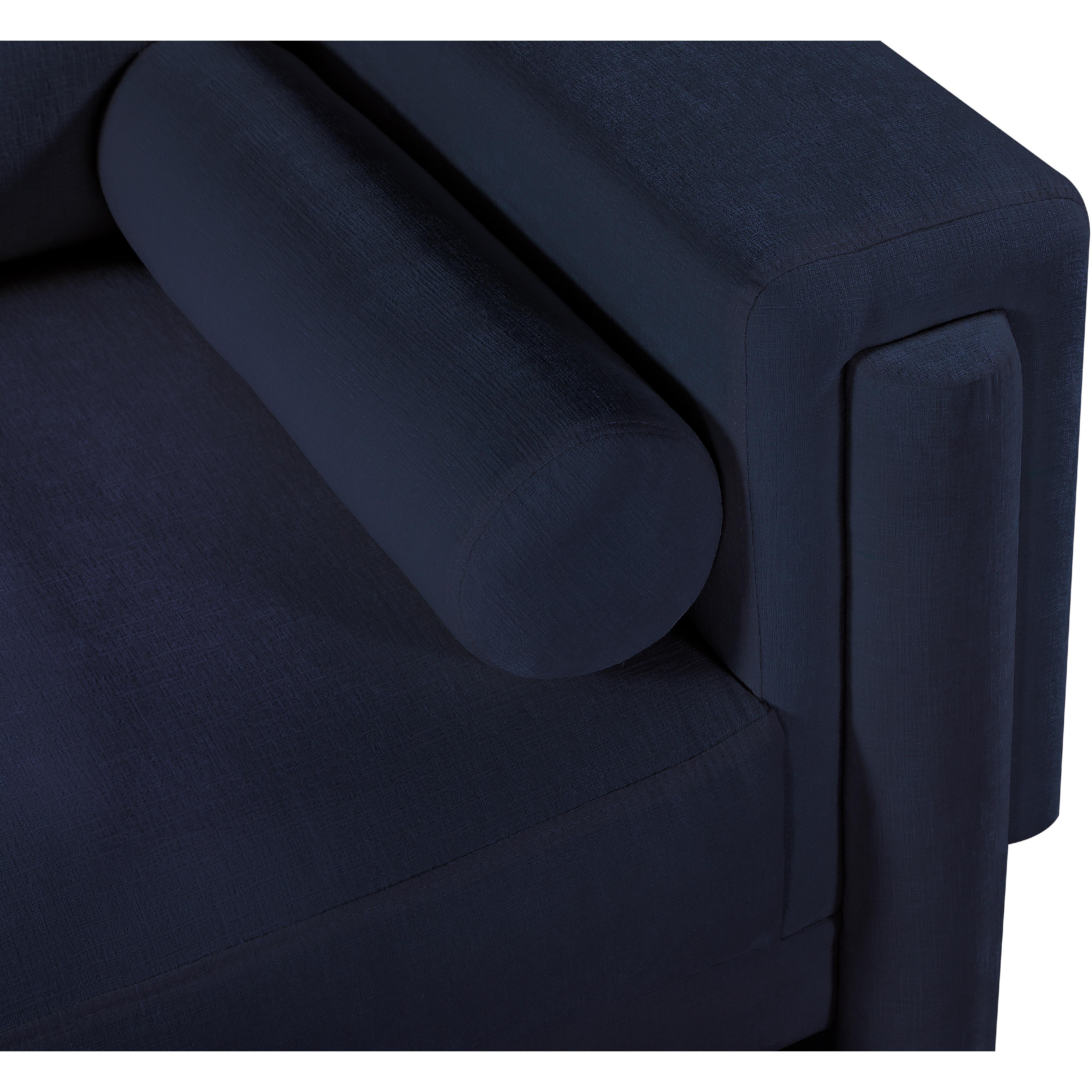 Meridian Madeline Navy Chenille Fabric Chair