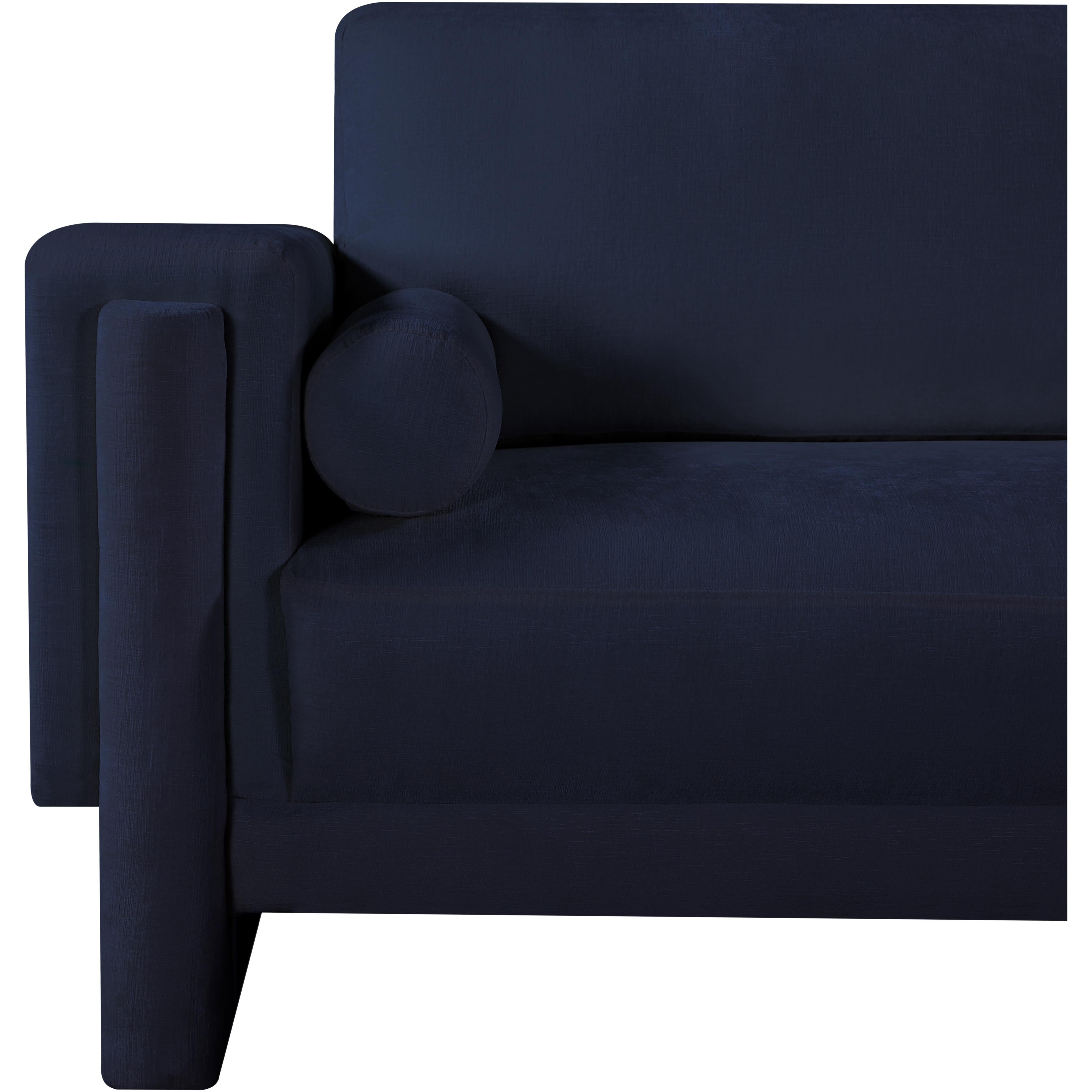 Meridian Madeline Navy Chenille Fabric Chair