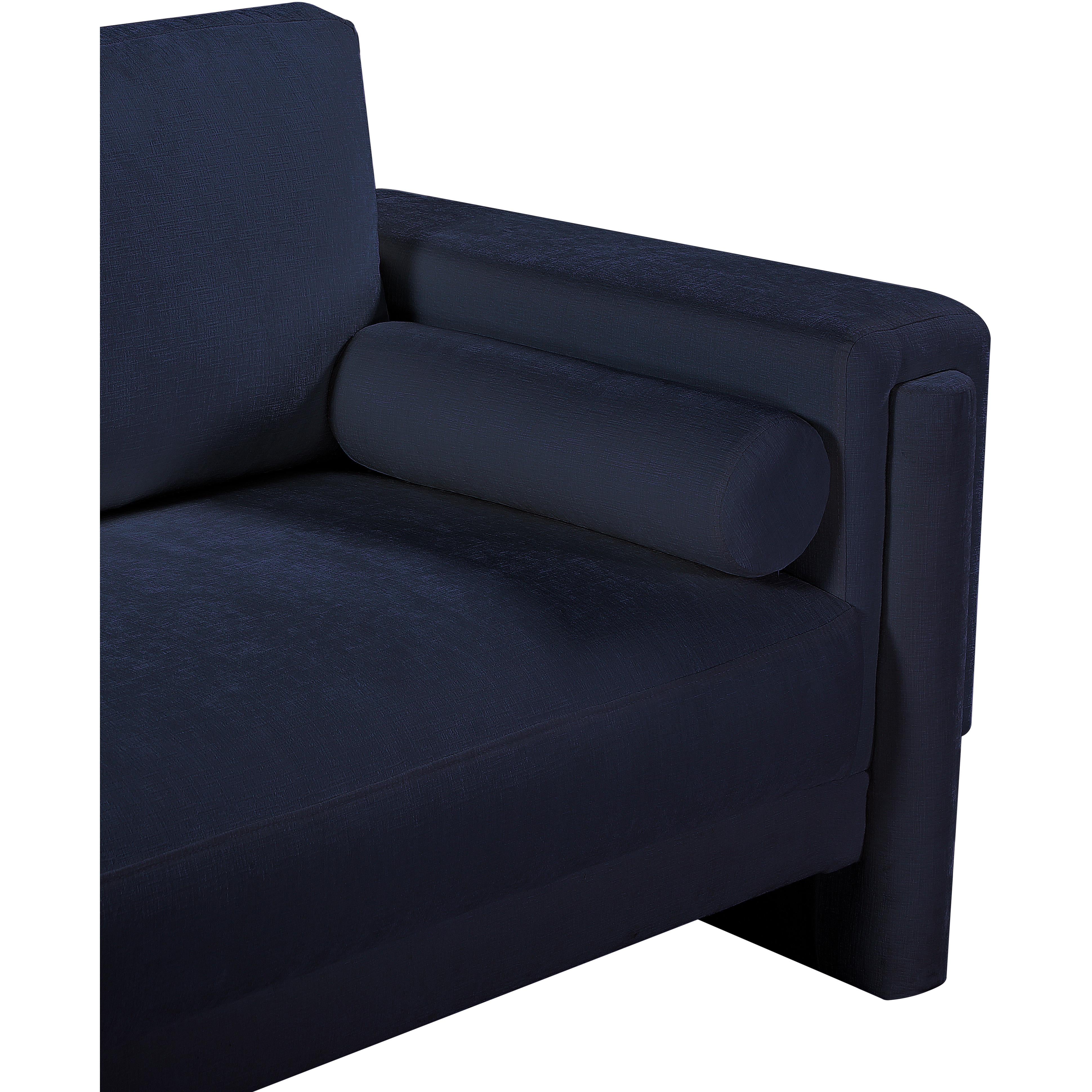 Meridian Madeline Navy Chenille Fabric Chair