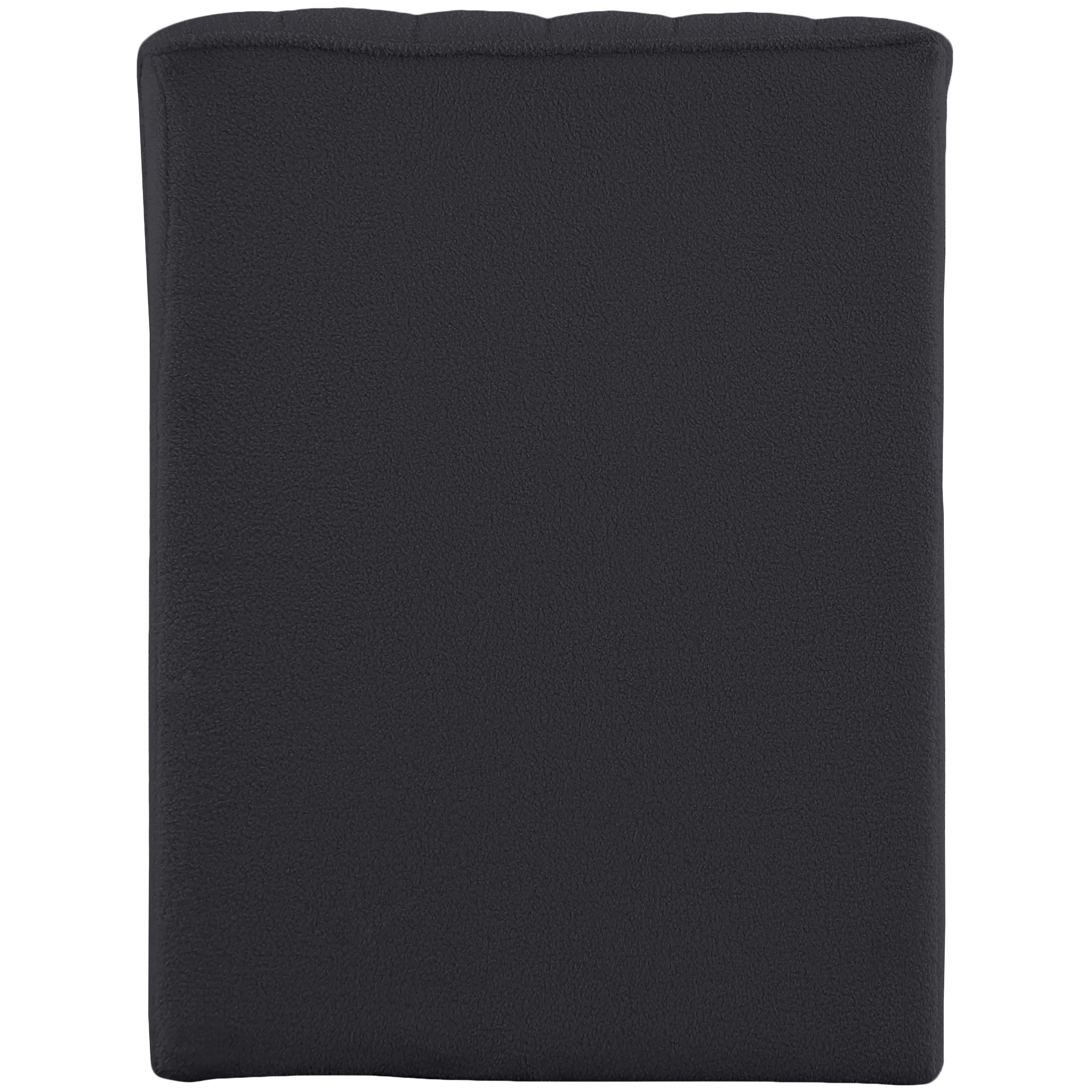Meridian Orian Black Teddy Fabric Chaise