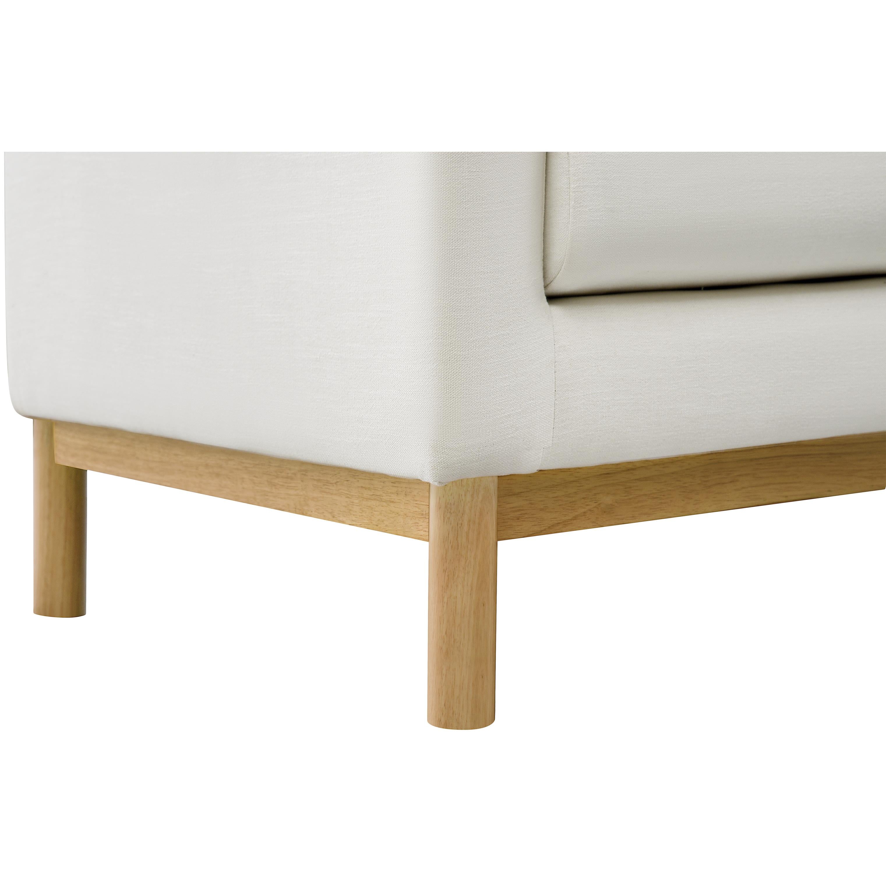 Meridian Langham Cream Linen Textured Fabric Chair