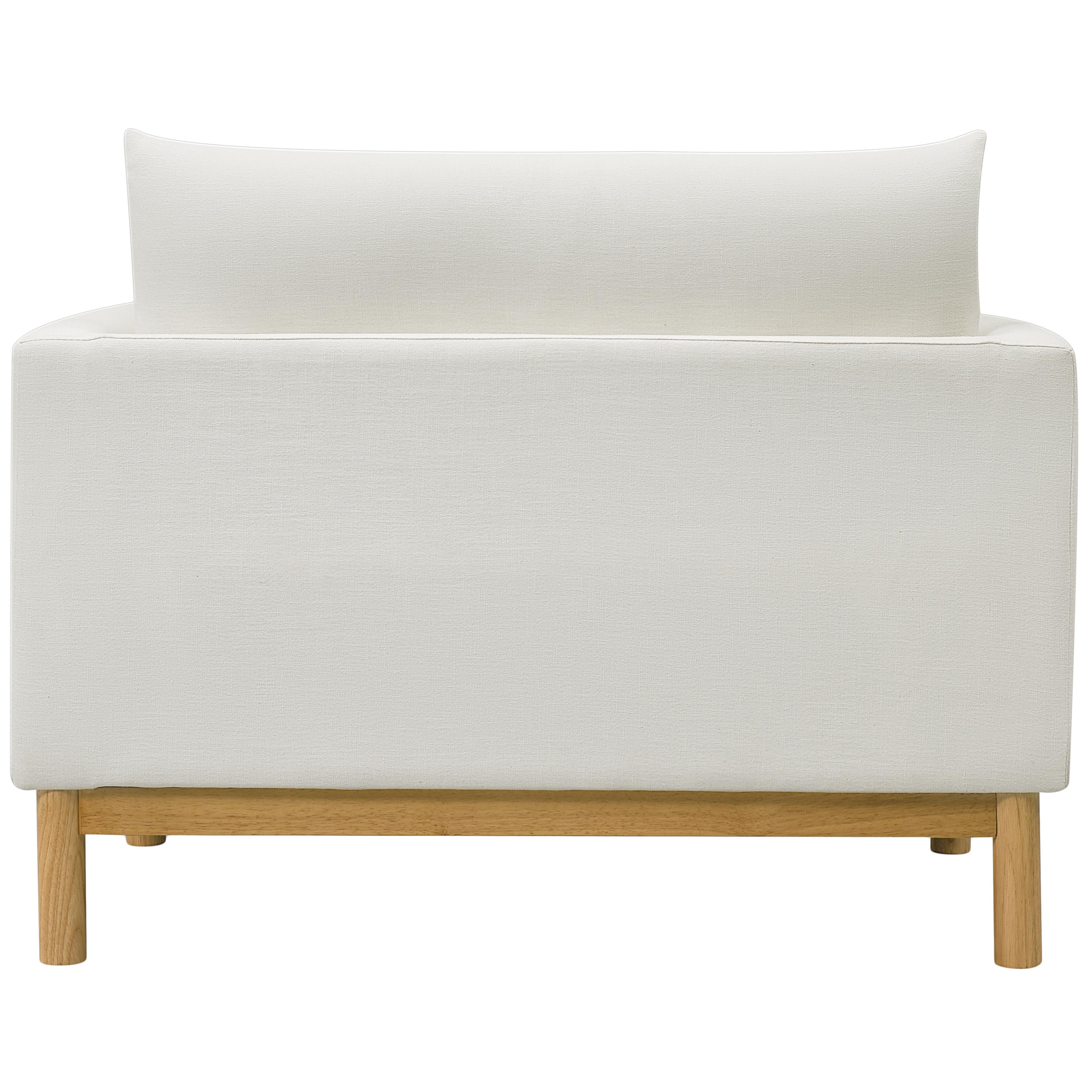 Meridian Langham Cream Linen Textured Fabric Chair