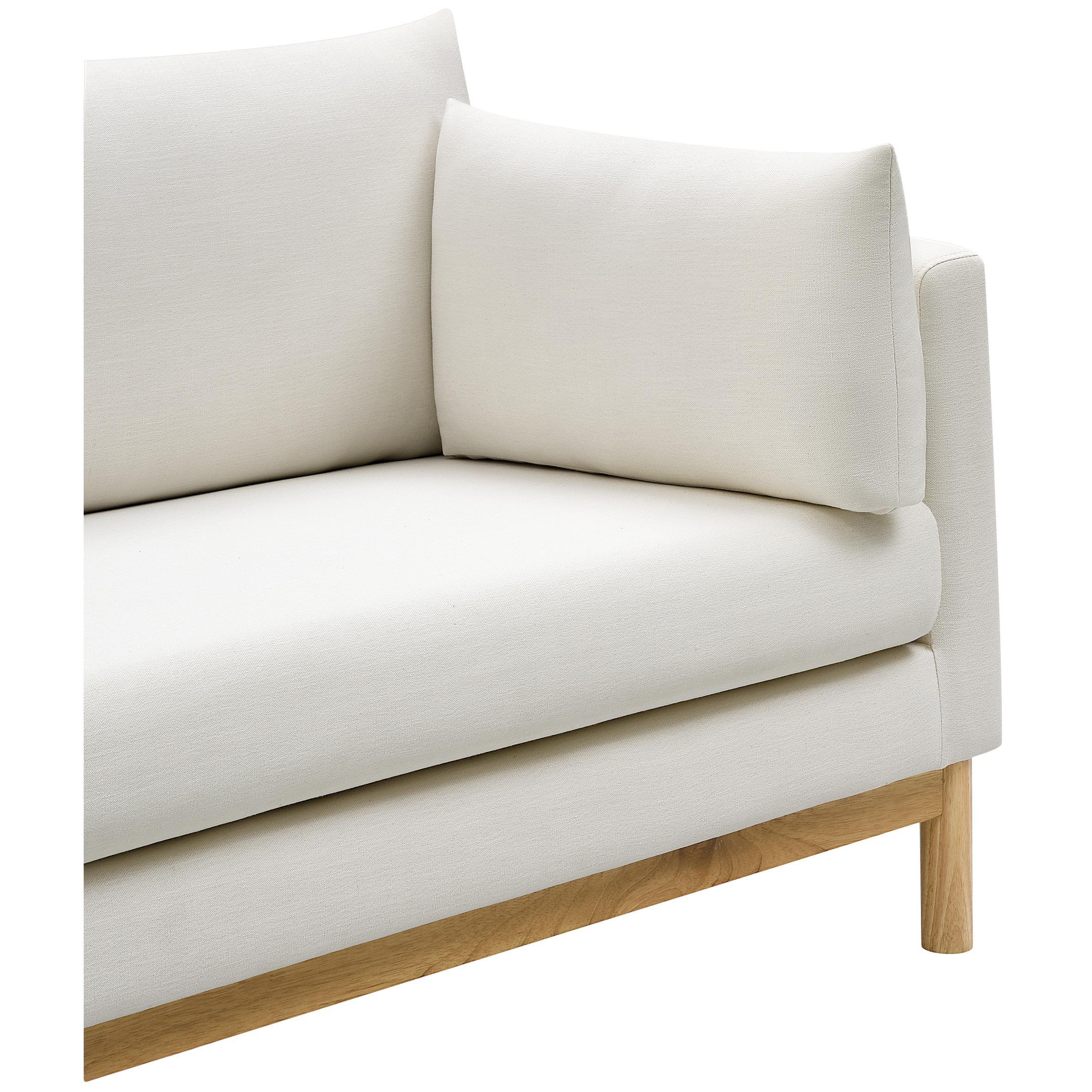 Meridian Langham Cream Linen Textured Fabric Chair