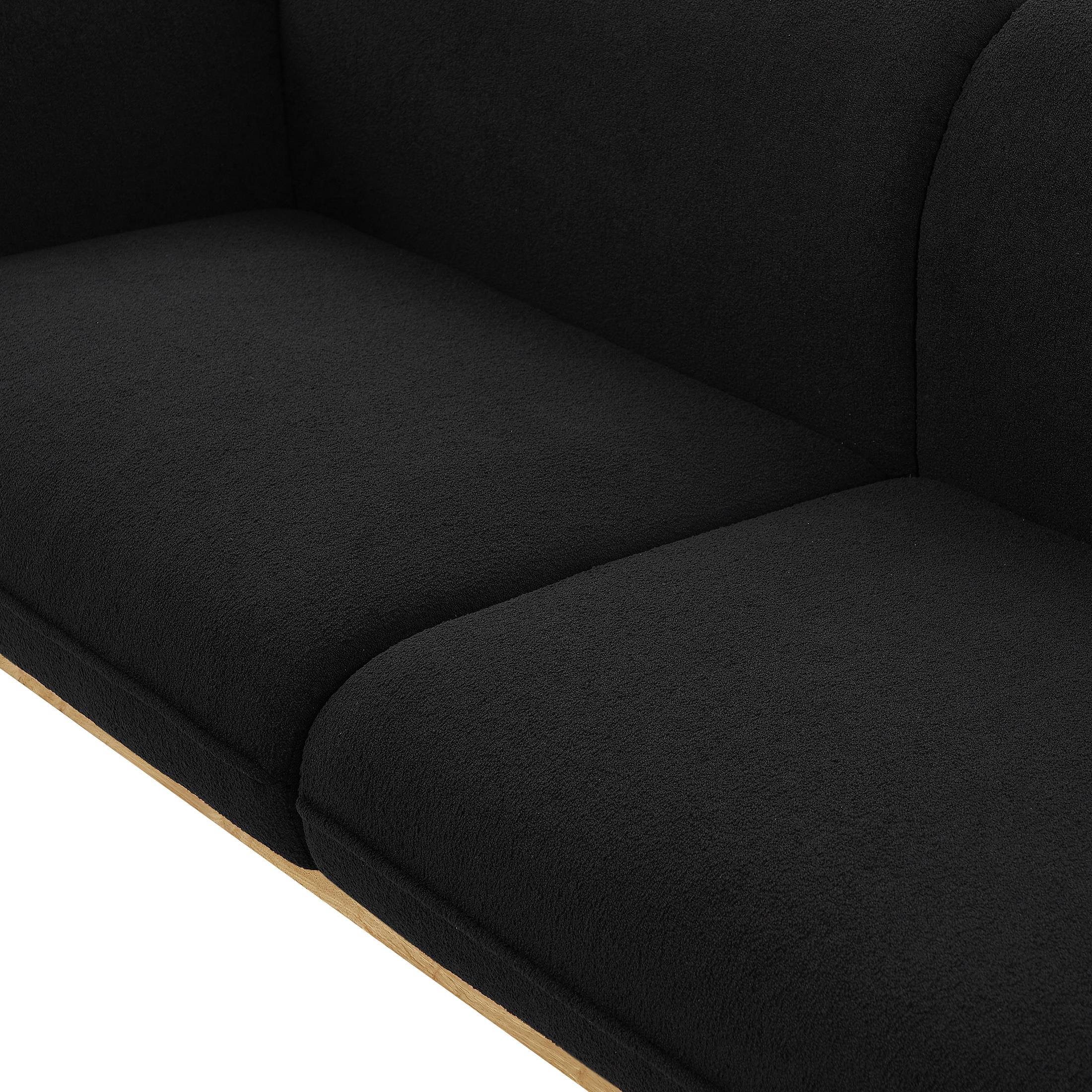 Meridian Nolita Black Boucle Fabric Chair