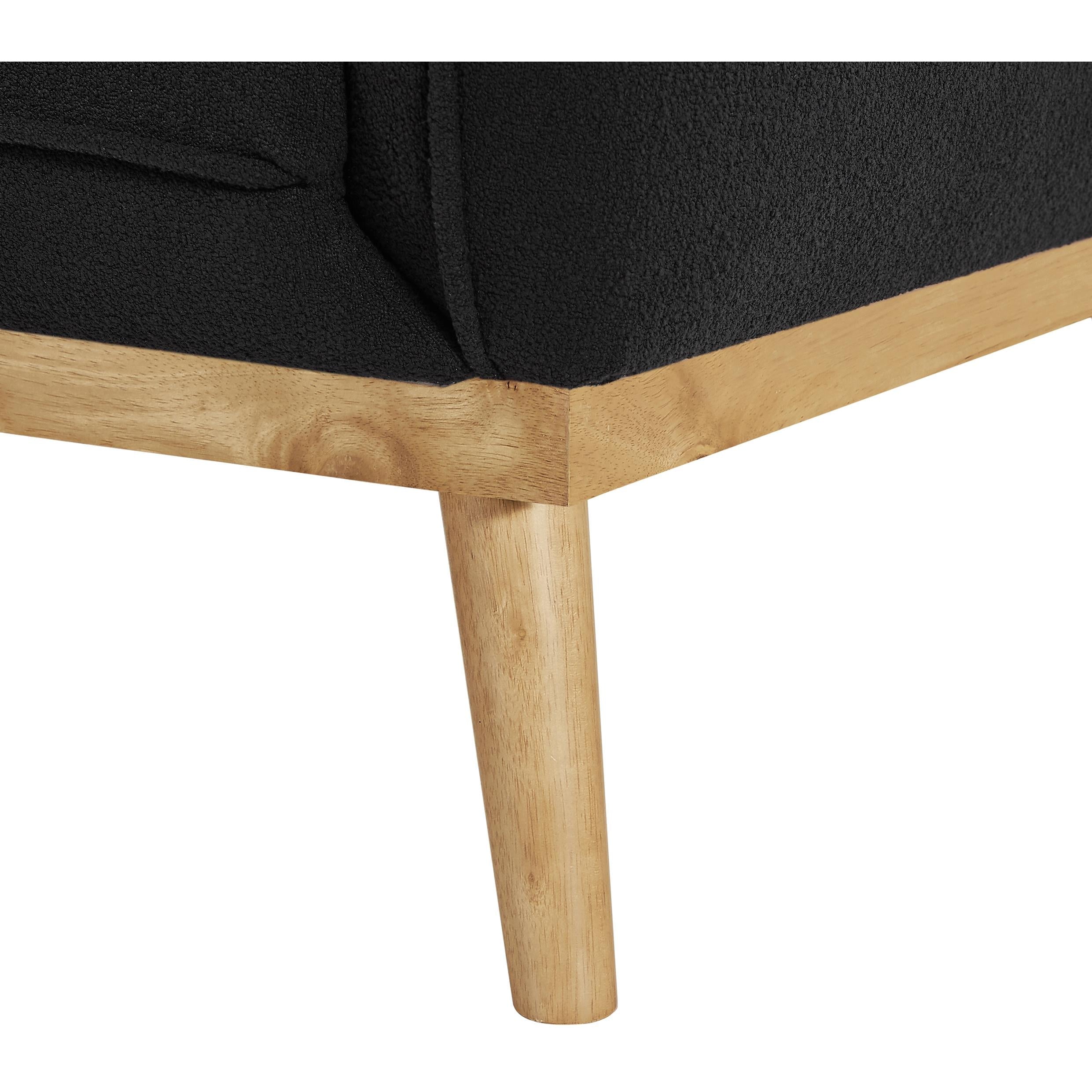 Meridian Nolita Black Boucle Fabric Chair