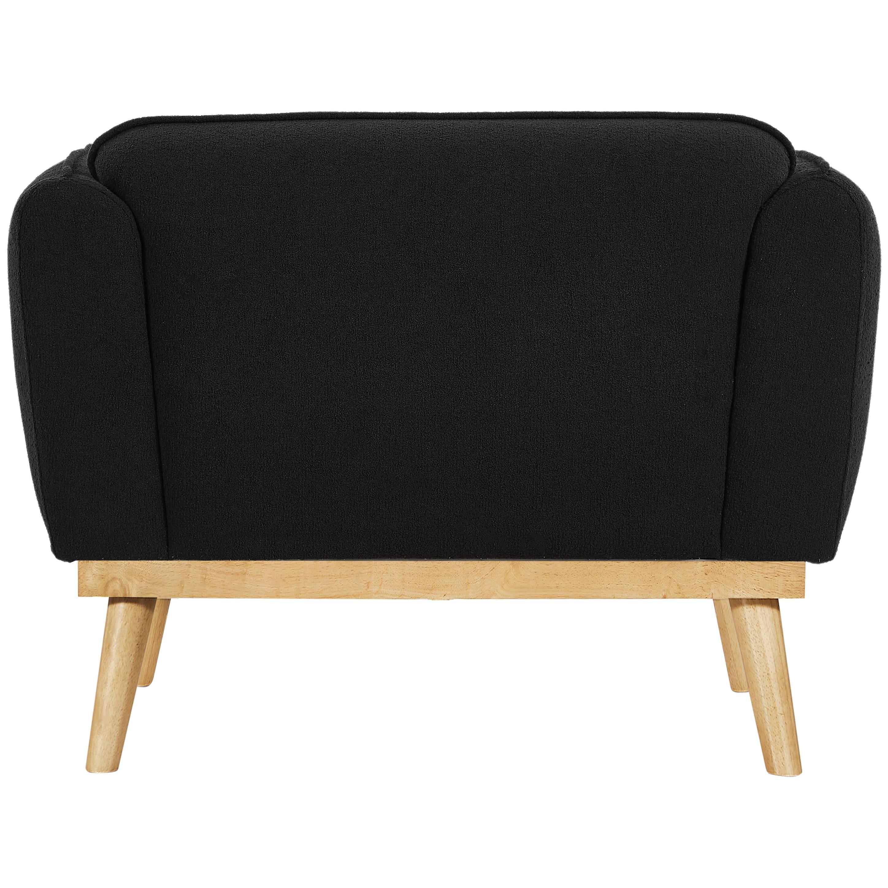 Meridian Nolita Black Boucle Fabric Chair