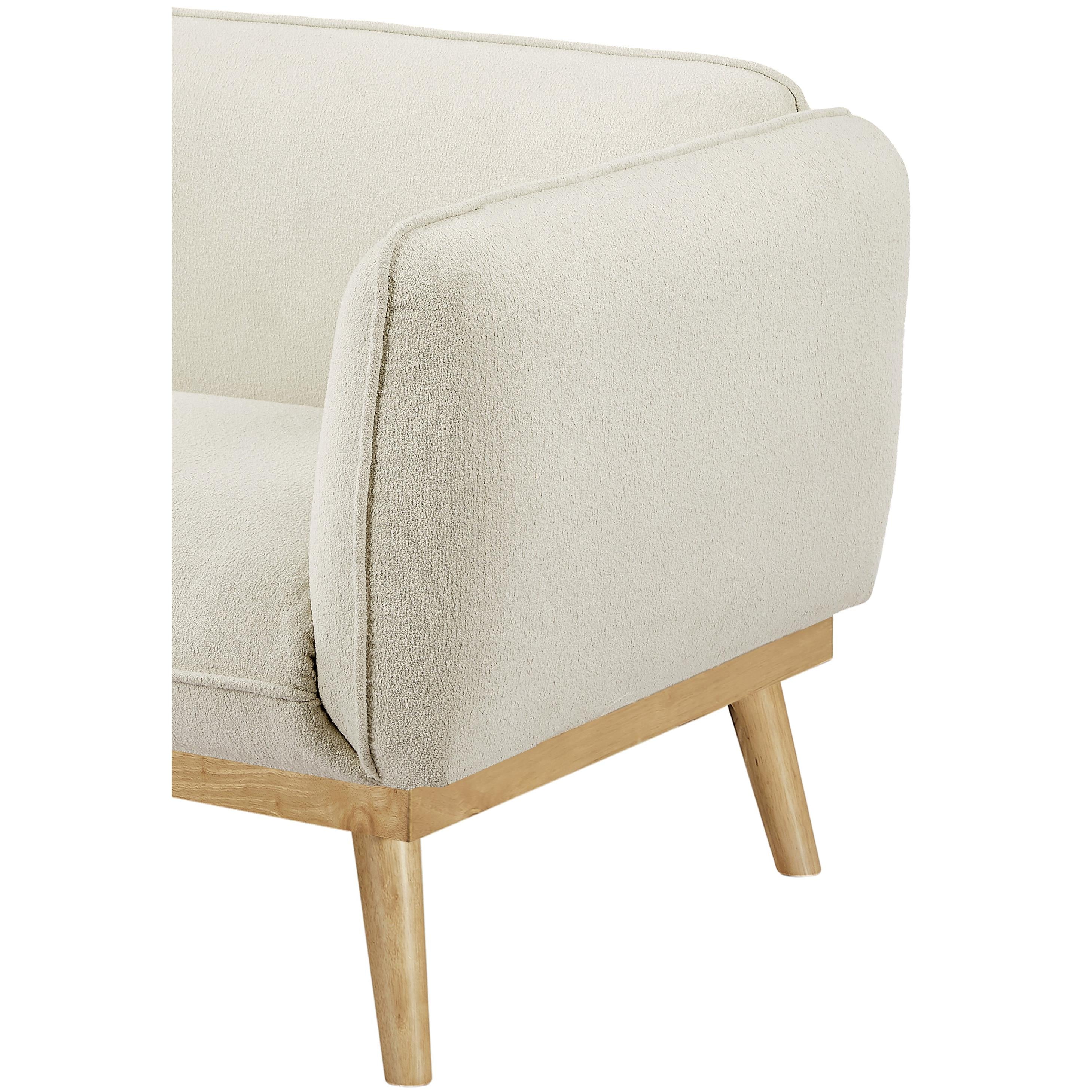 Meridian Nolita Cream Boucle Fabric Chair