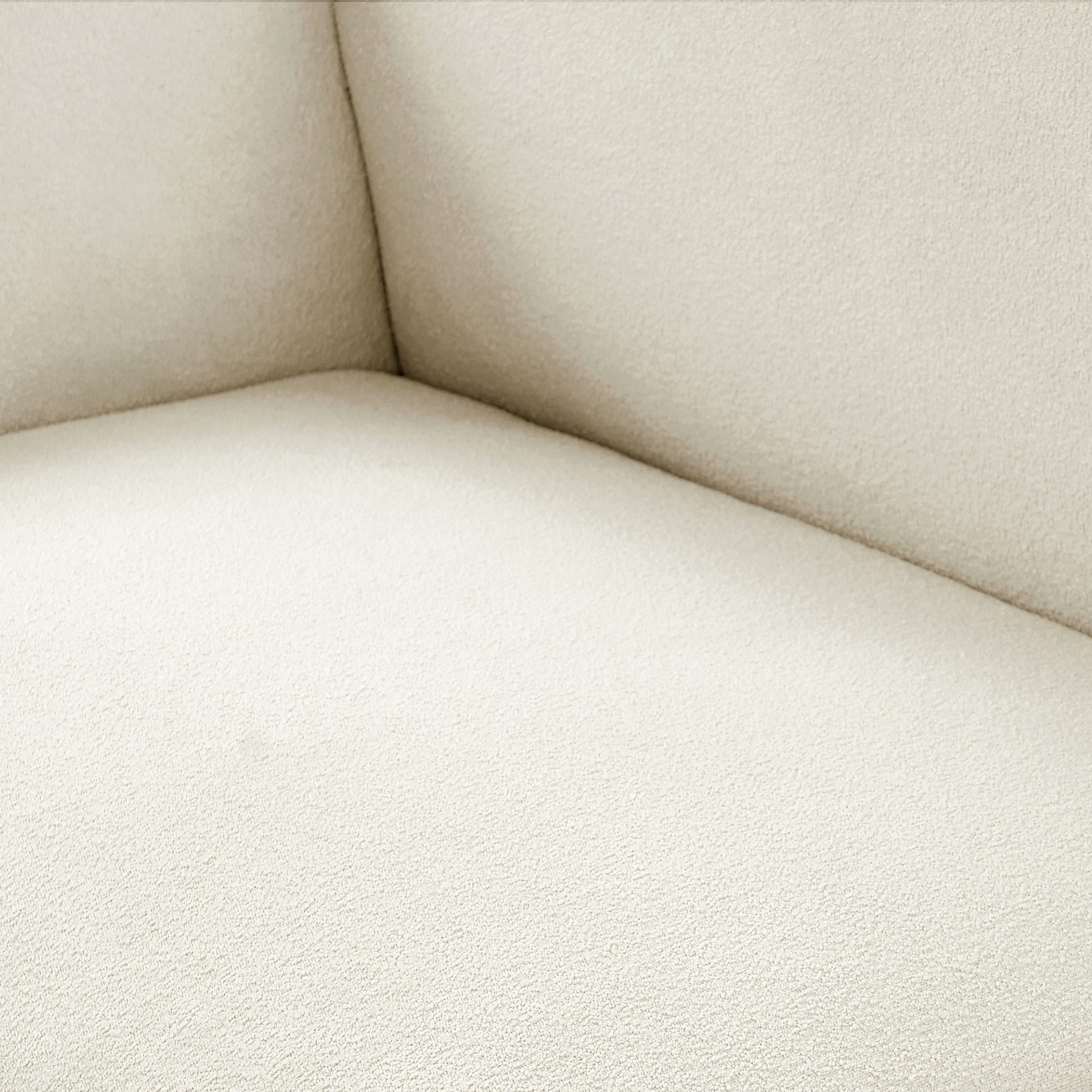 Meridian Nolita Cream Boucle Fabric Chair