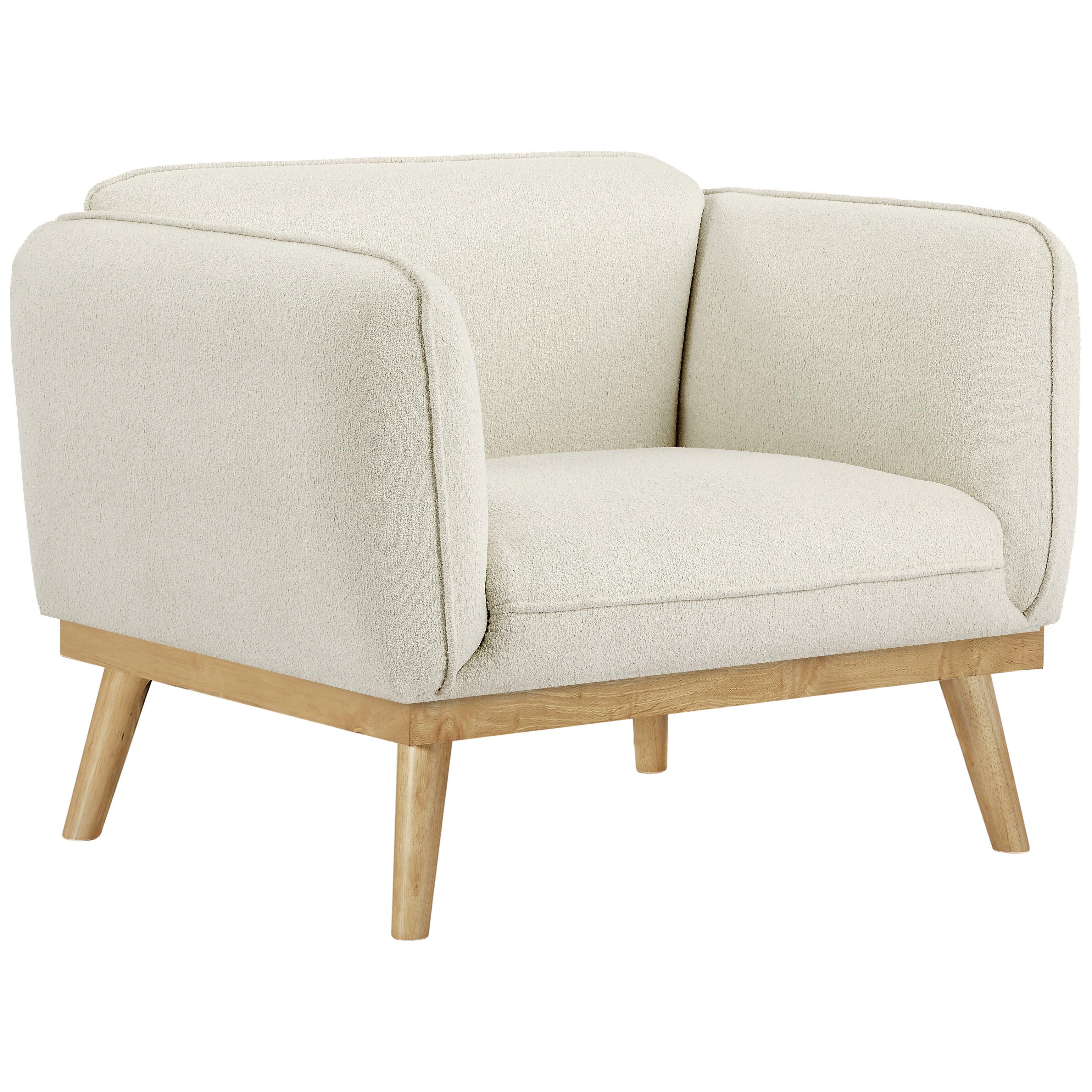Meridian Nolita Cream Boucle Fabric Chair