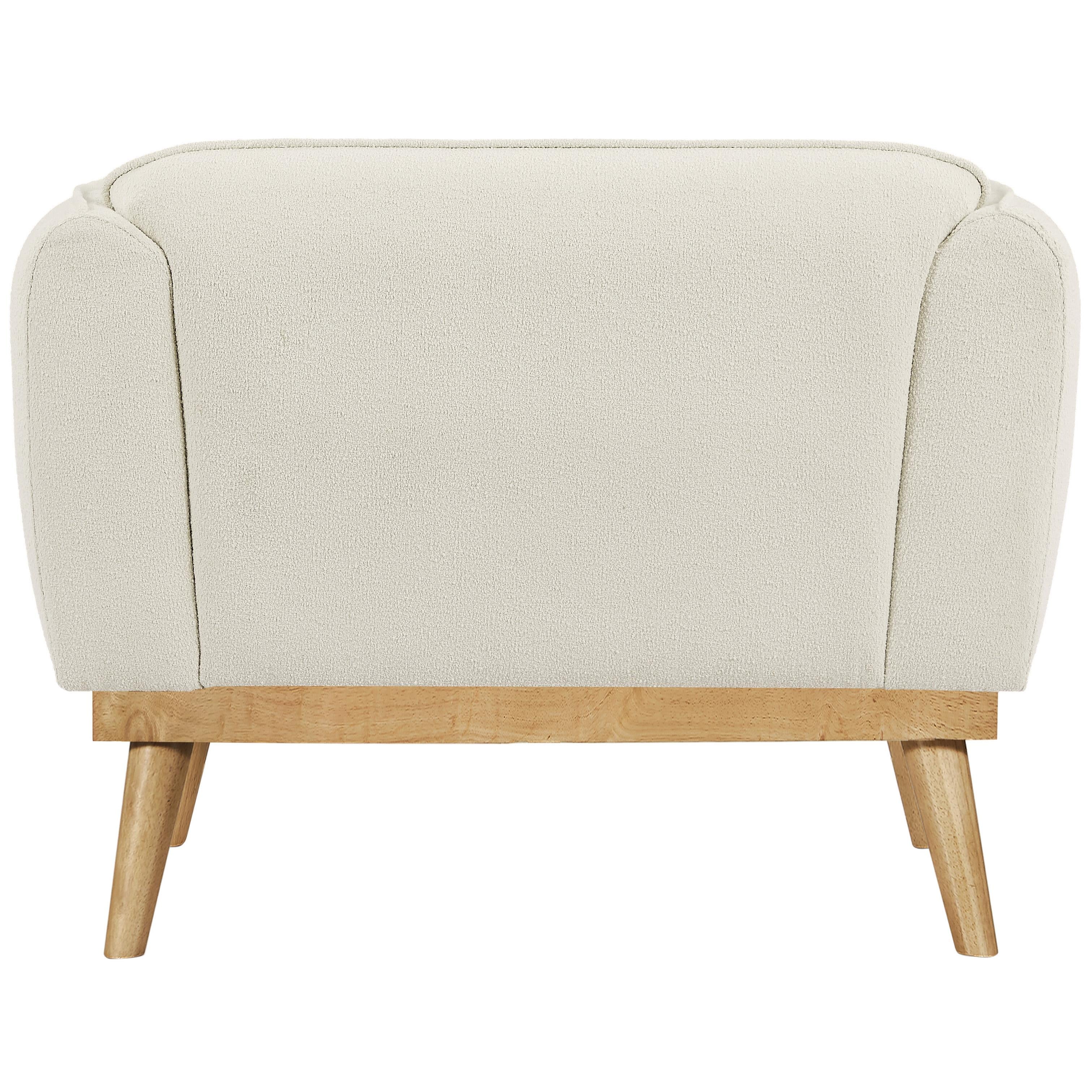 Meridian Nolita Cream Boucle Fabric Chair