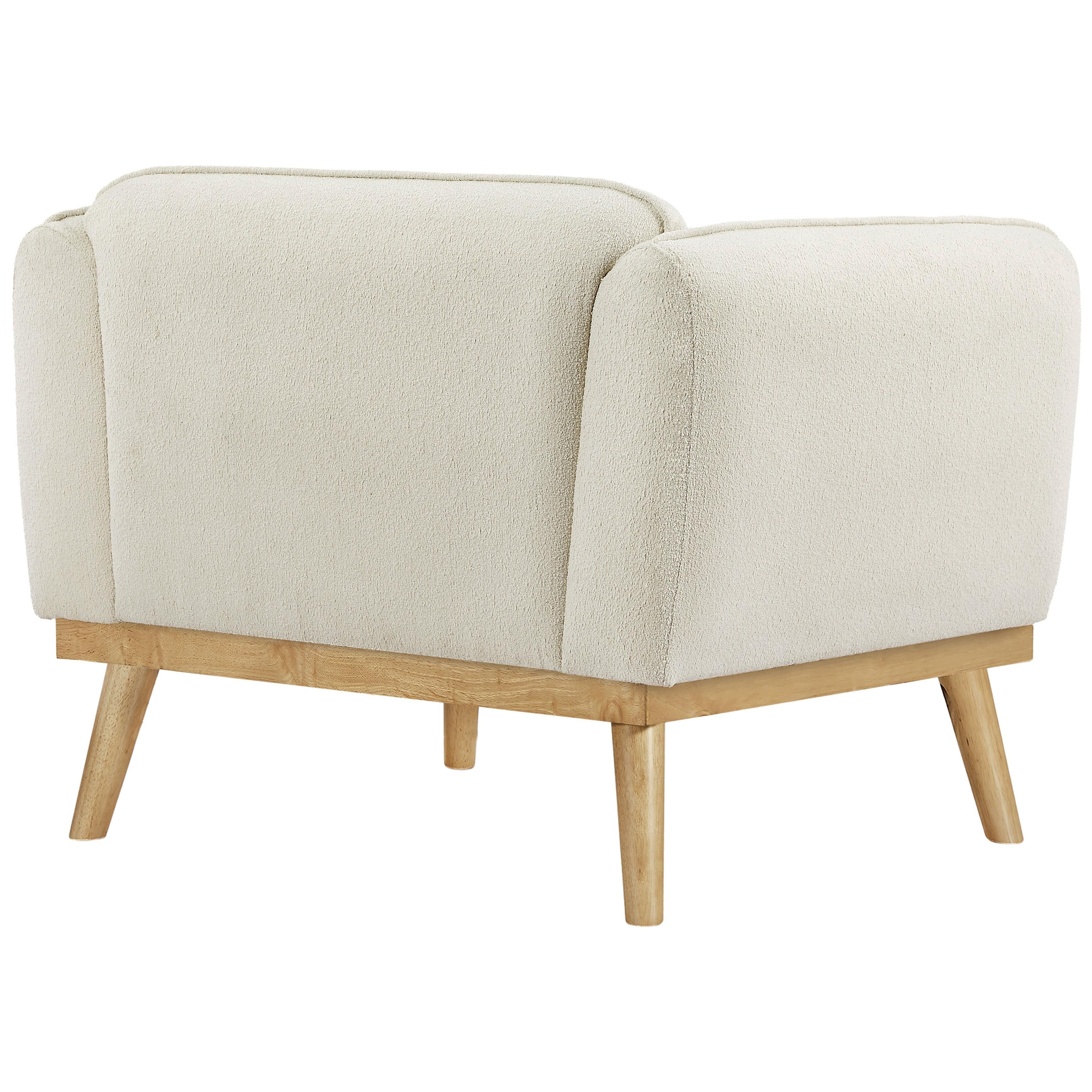 Meridian Nolita Cream Boucle Fabric Chair