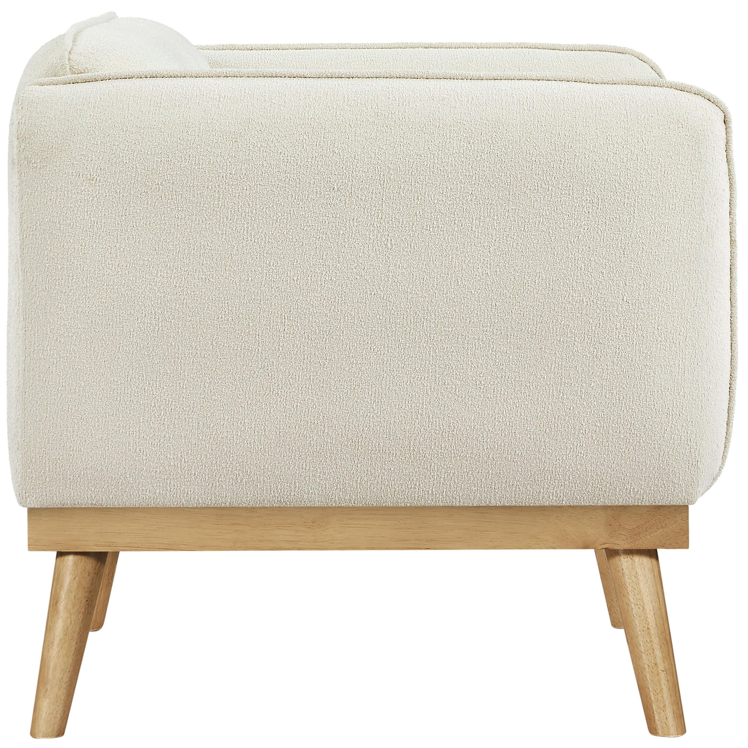 Meridian Nolita Cream Boucle Fabric Chair